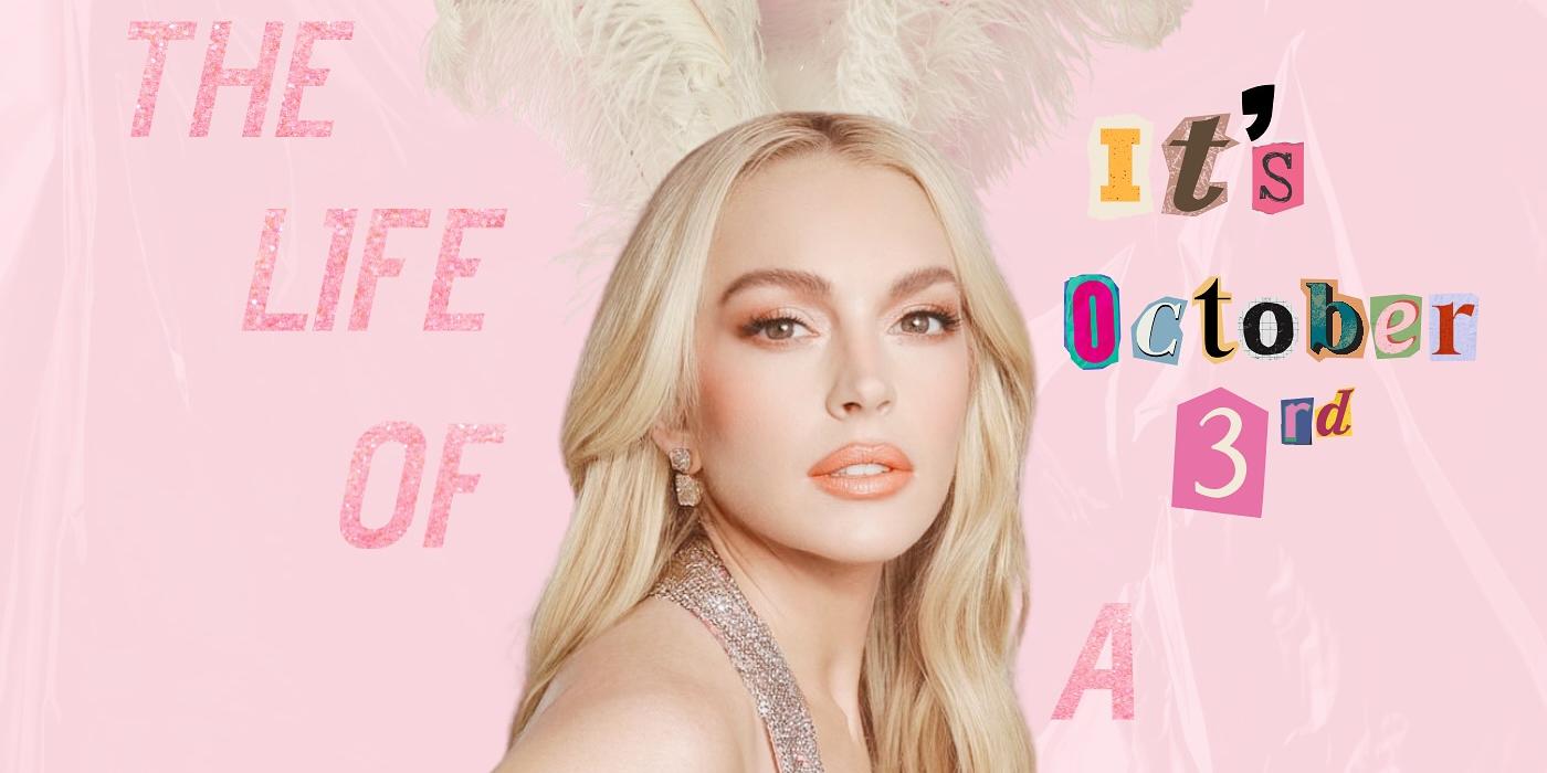Lindsay Lohan celebrates October 3rd with 'The Life of a Showgirl' poster