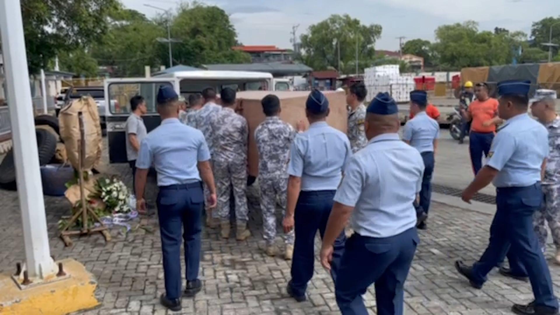 Body of PCG member killed in Cebu quake arrives in Iloilo