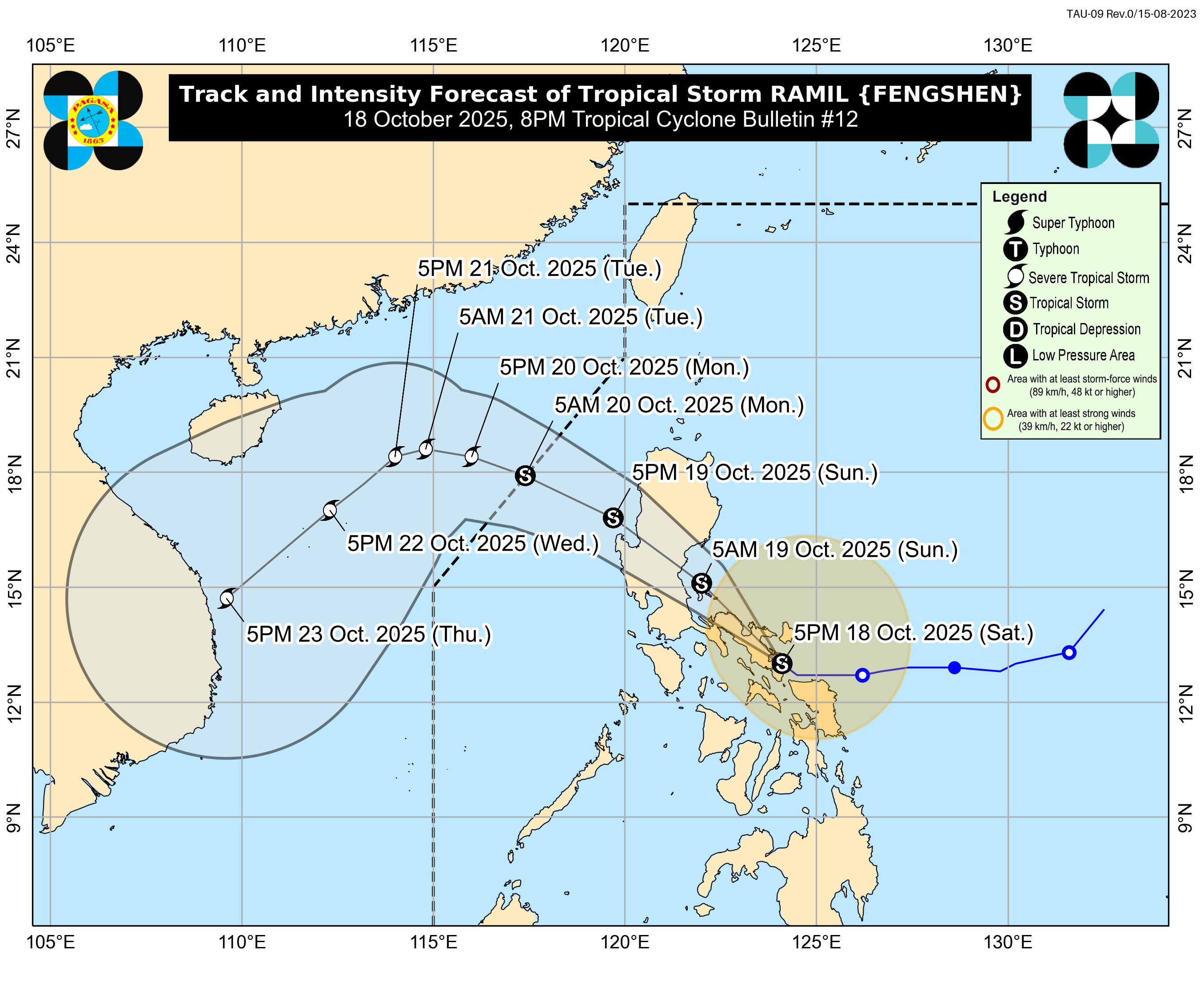 Ramil traverses Bicol; 10 areas under Signal No. 2