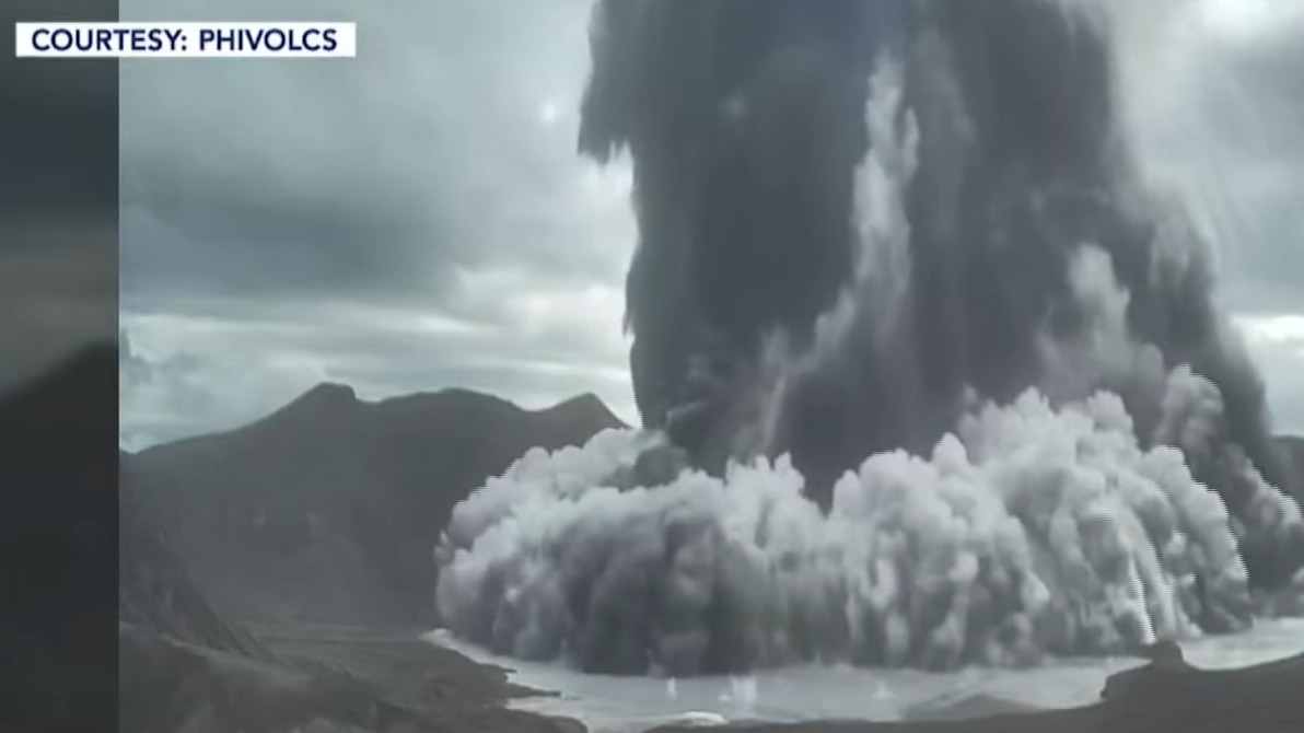 Taal Volcano erupts several times during weekend; Alert Level 1 still in place