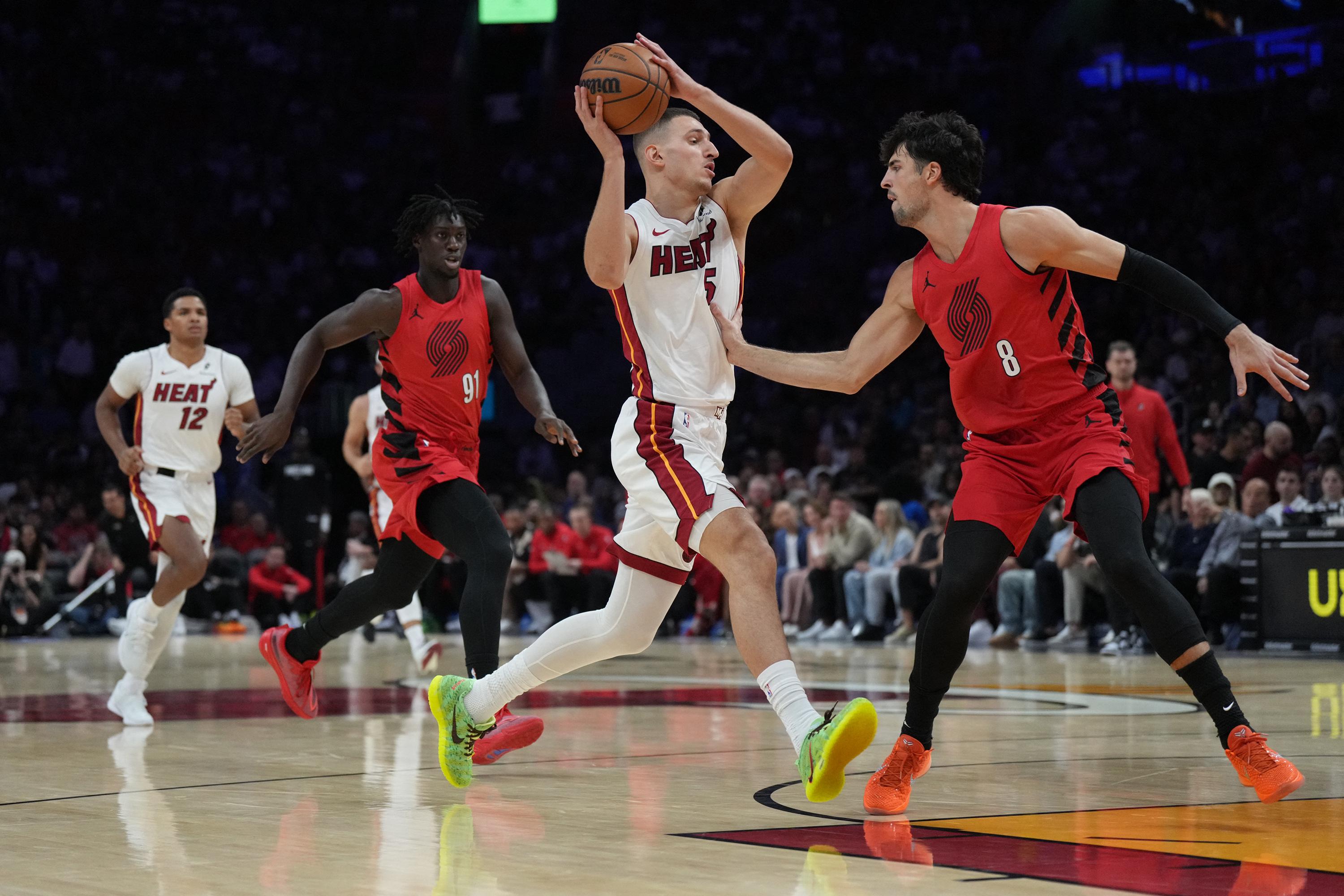 NBA: Nikola Jovic leads Heat bench to big day, late win over Blazers