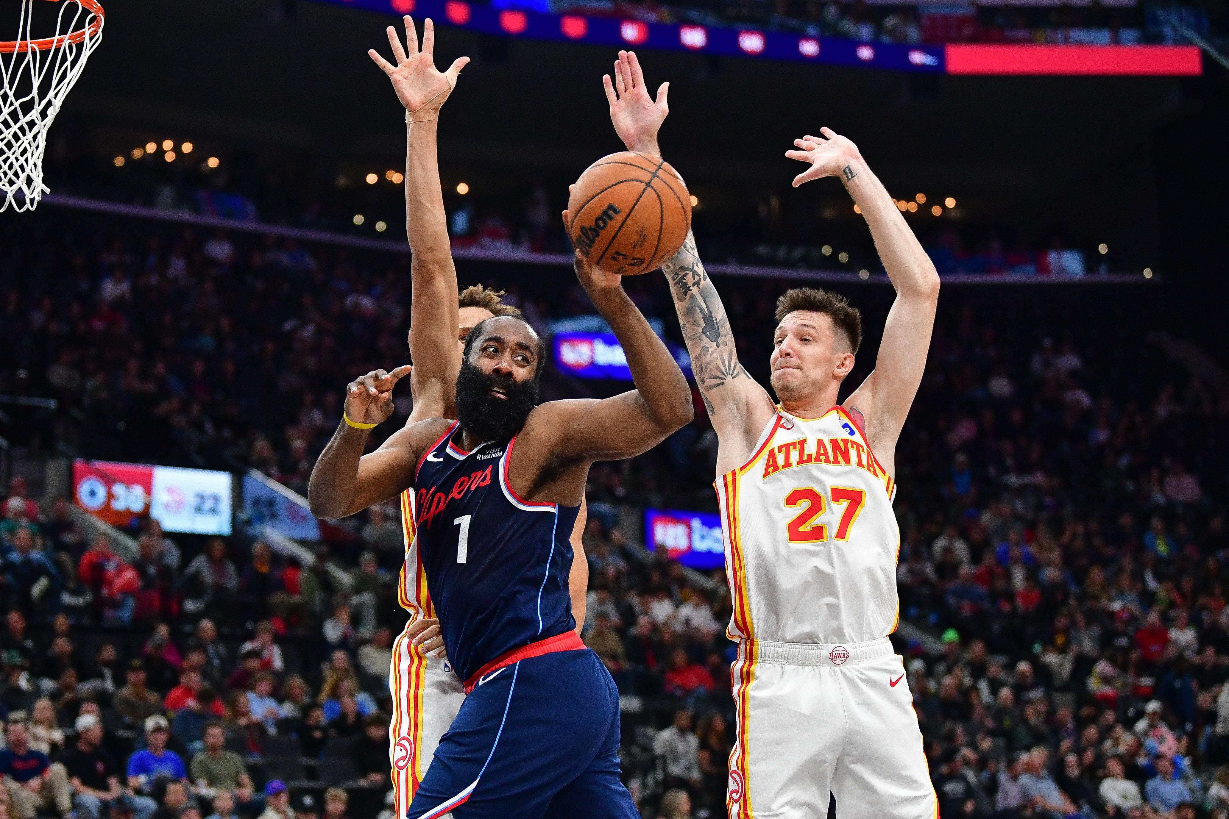 NBA: James Harden Clippers vs. Hawks