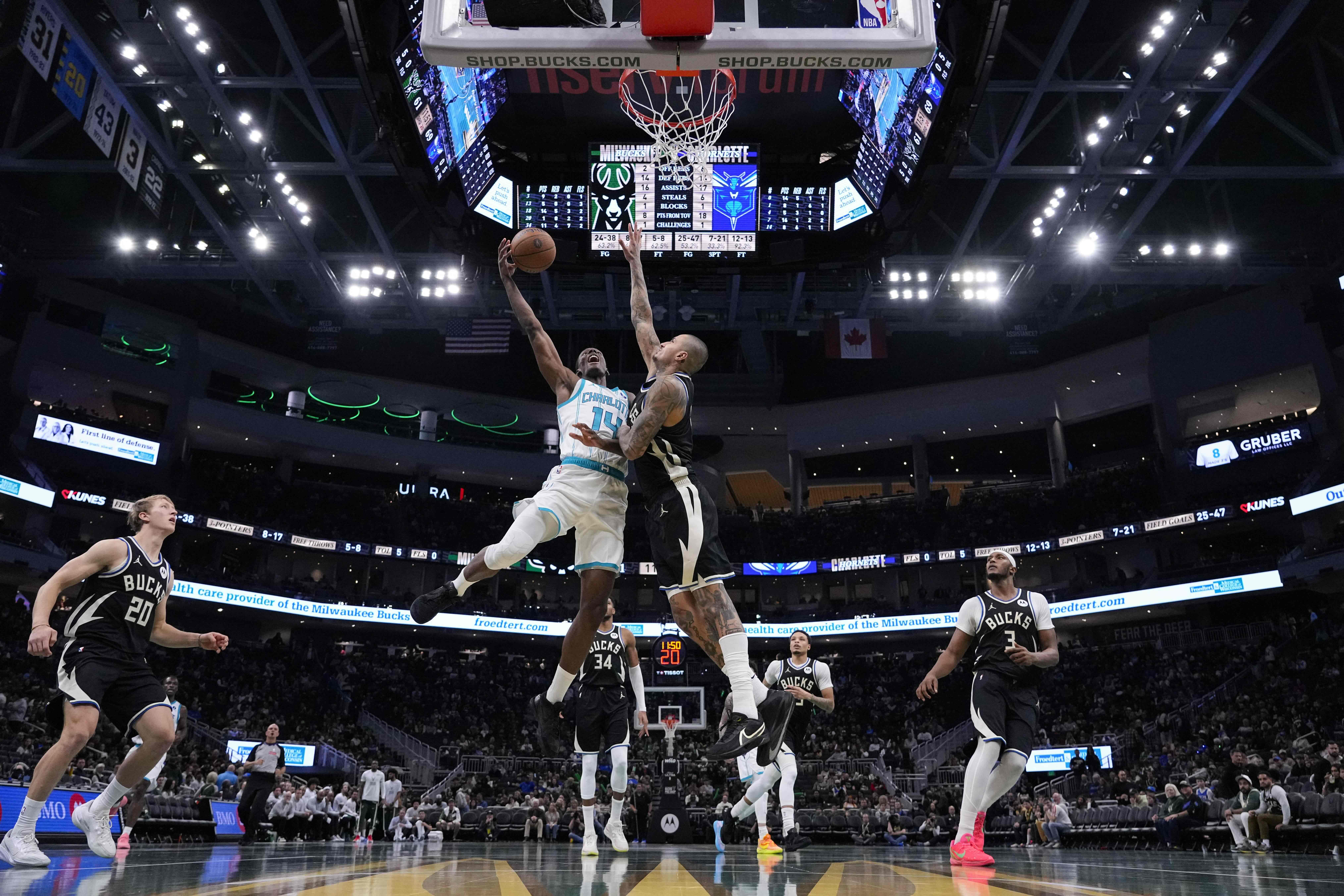 NBA: Kyle Kuzma, Bucks pull away from Hornets in OT