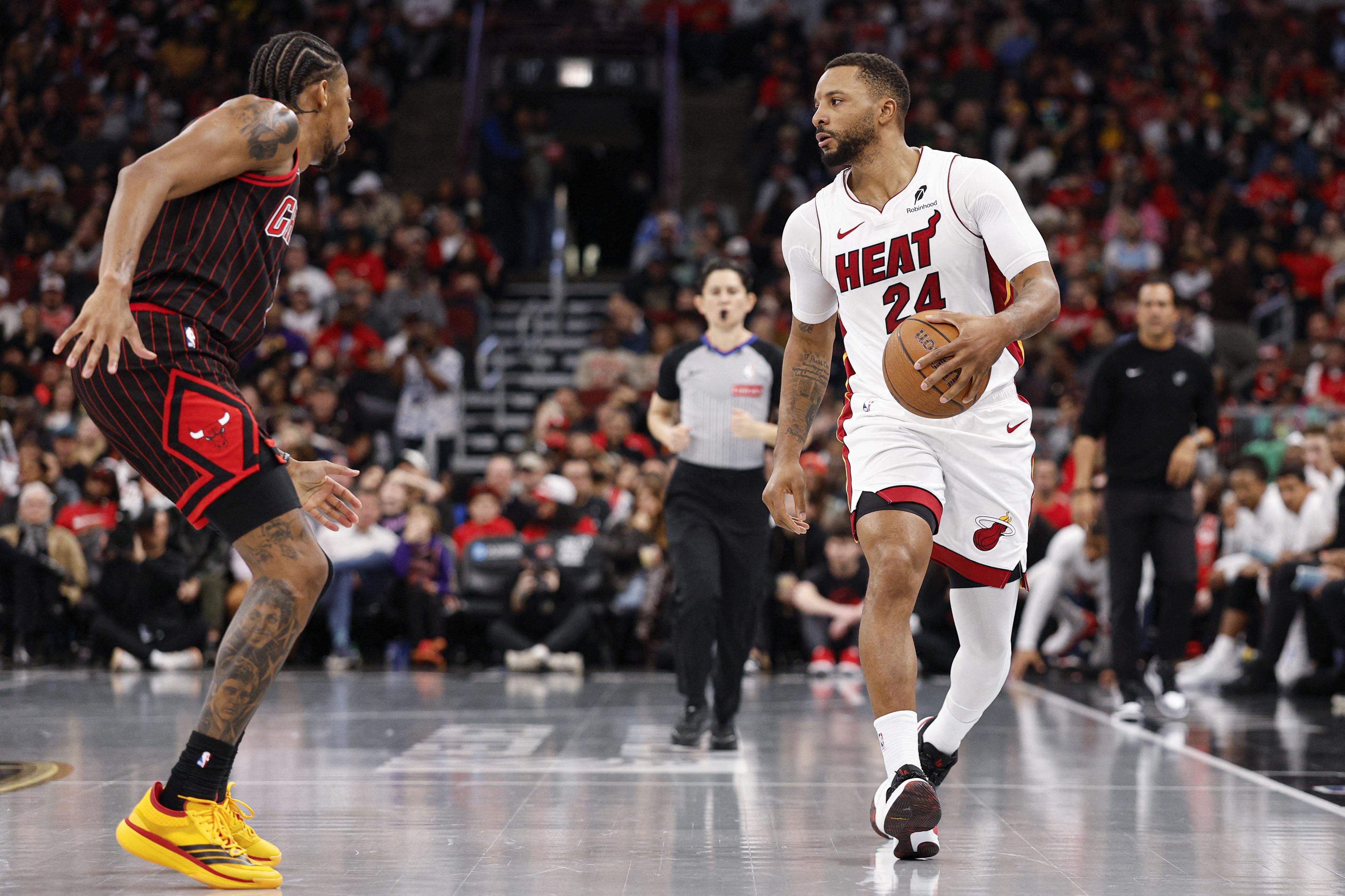 NBA: Norman Powell, Kel"el Ware lead Heat in rout over Bulls