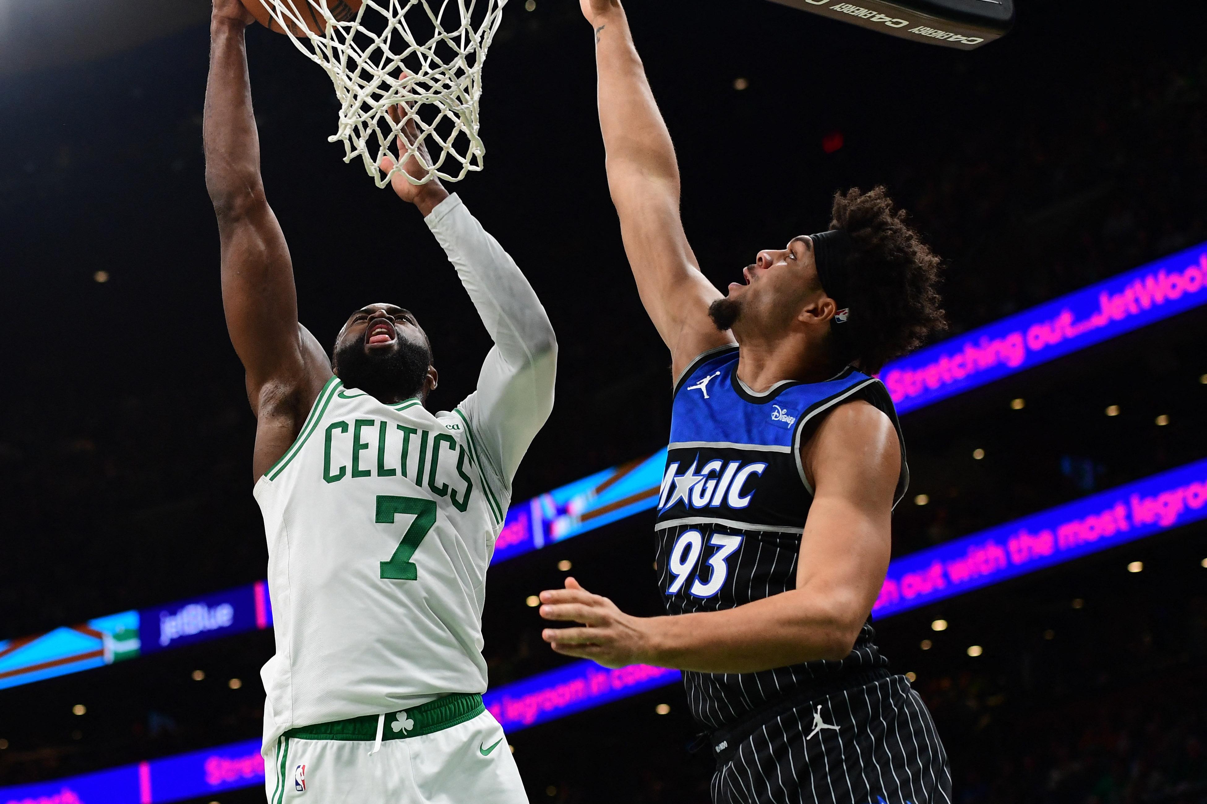 NBA: Jaylen Brown scores 35, hot-shooting Celtics top depleted Magic