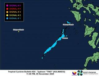 Signal No. 2 still up in Kalayaan Islands as Tino further intensifies
