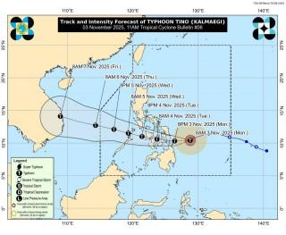 Typhoon Tino (Kalmaegi) - Nov. 3, 2025, 11AM