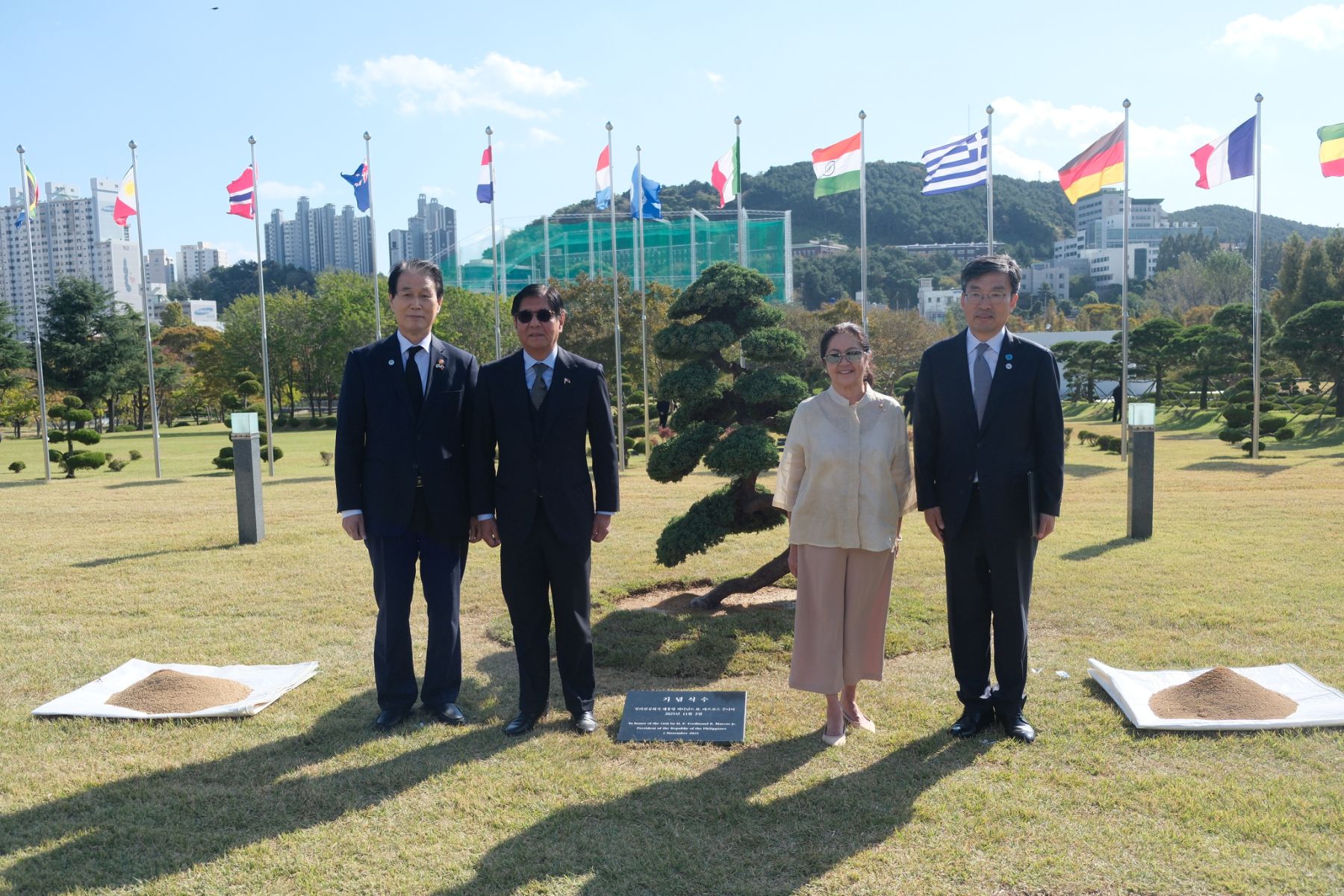 LOOK: Bongbong, Liza Marcos visit UN Memorial Cemetery in Busan