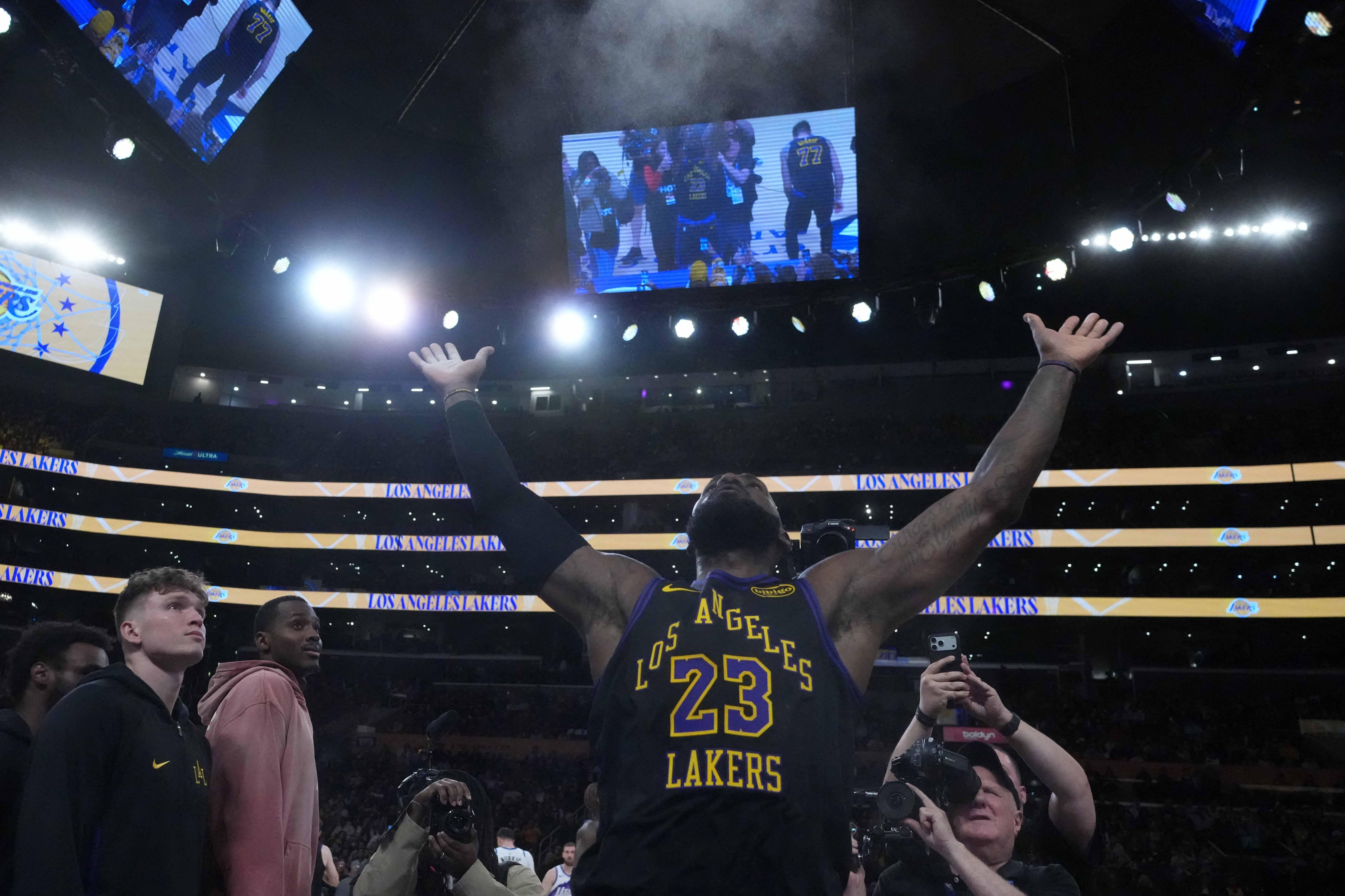 NBA: LeBron James of the Los Angeles Lakers