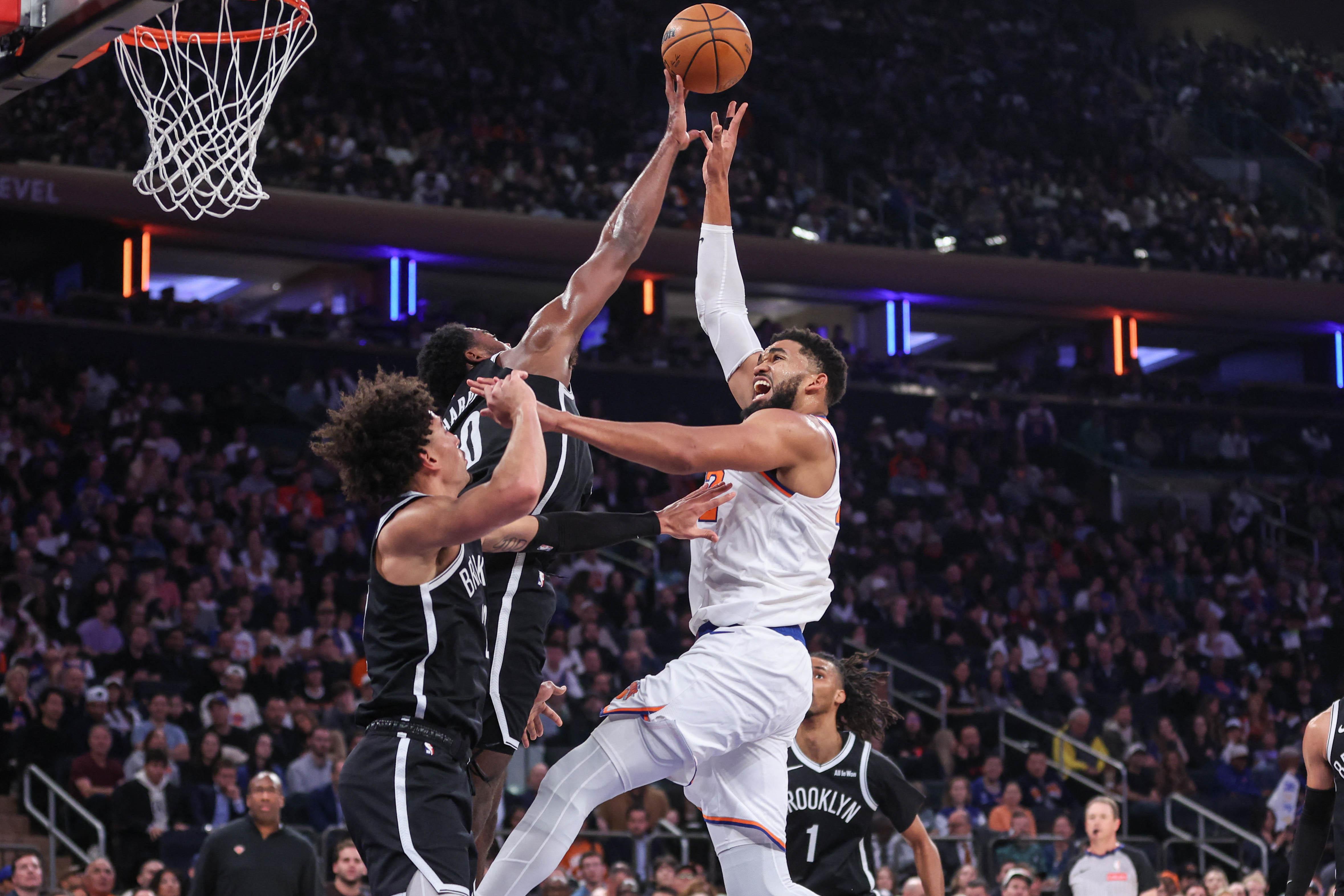 NBA: Karl-Anthony Towns paces high-octane Knicks in rout of Nets