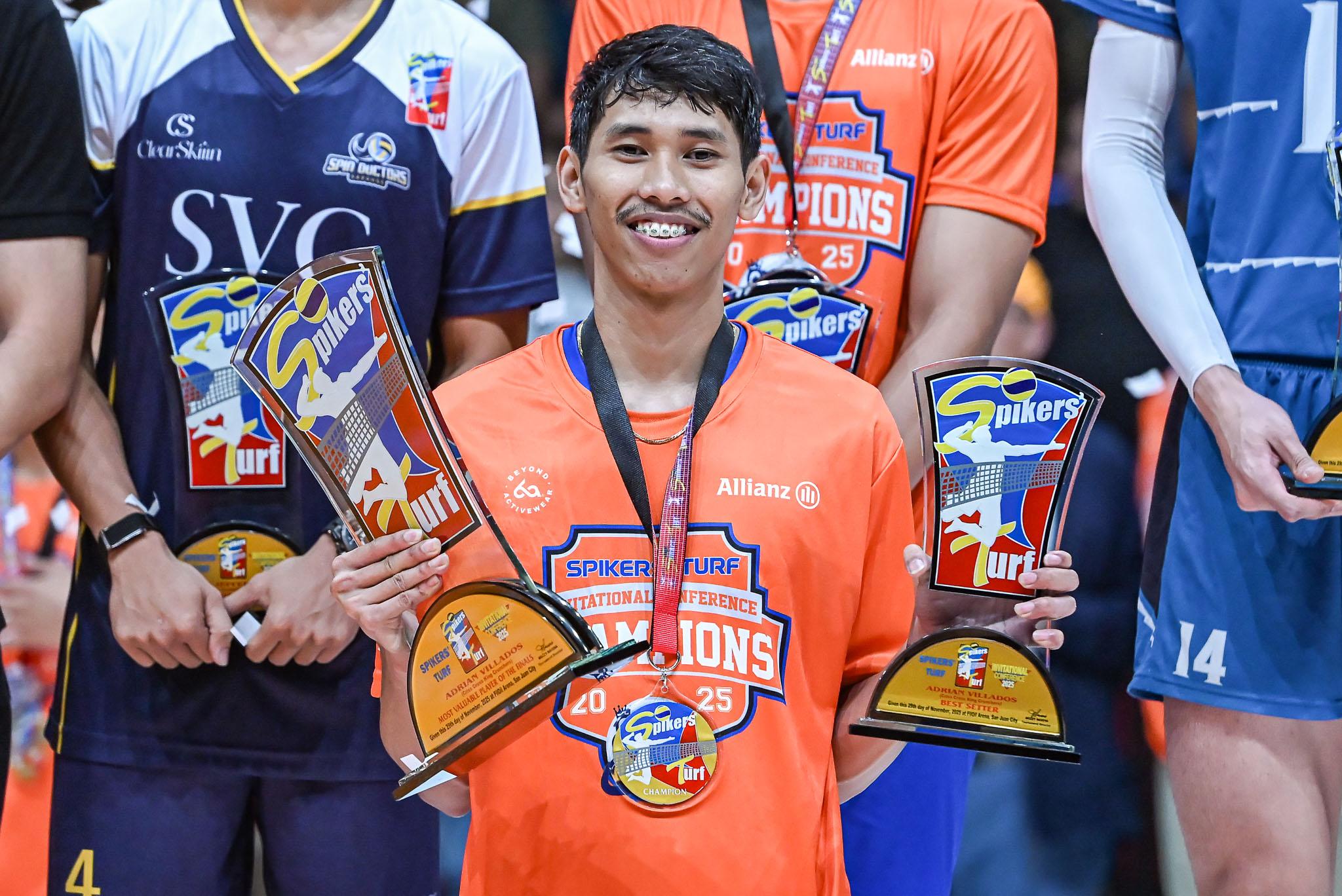 Adrian Villados crowned Finals MVP as Criss Cross captures breakthrough Spikers' Turf crown