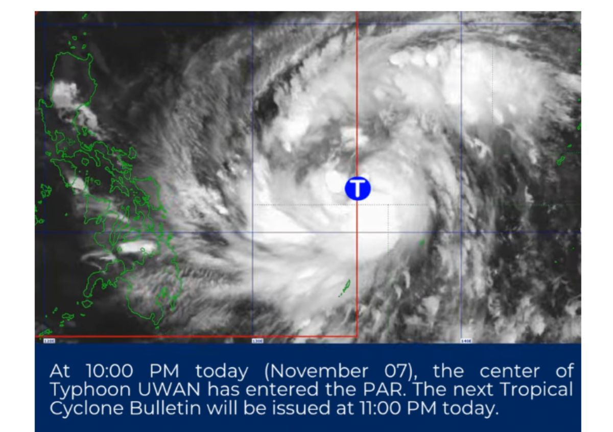 Typhoon Uwan enters PAR