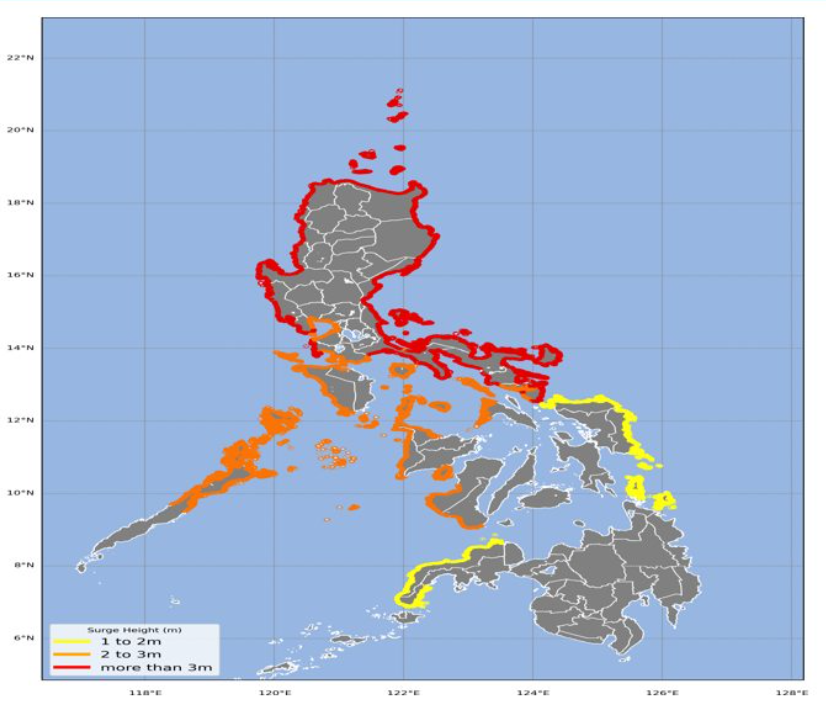 PAGASA: 42 provinces at risk for storm surges amid Uwan onslaught