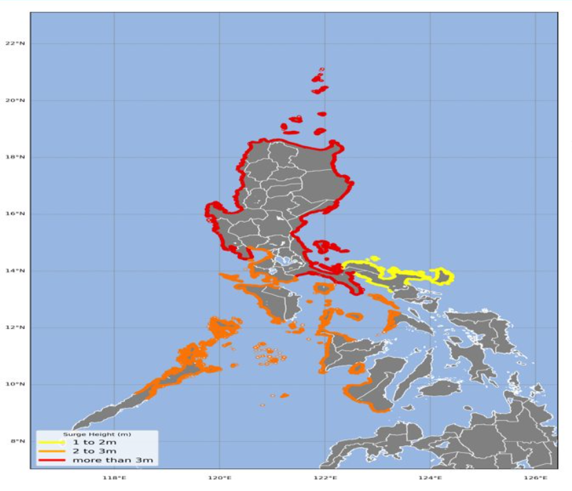PAGASA: 30 areas in Luzon, Visayas at risk of life-threatening storm surges