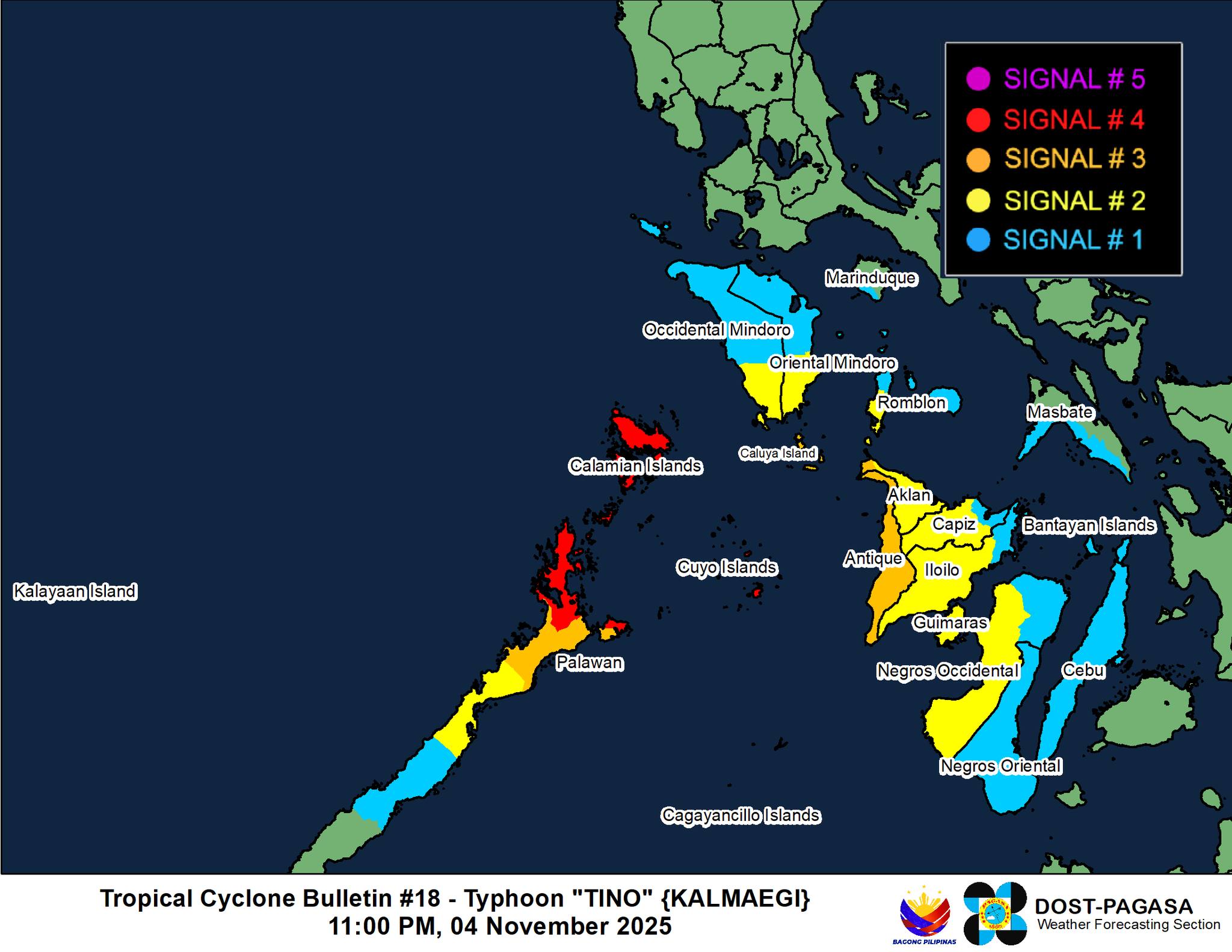 El Nido, northern Palawan under Signal No. 4 due to Typhoon Tino