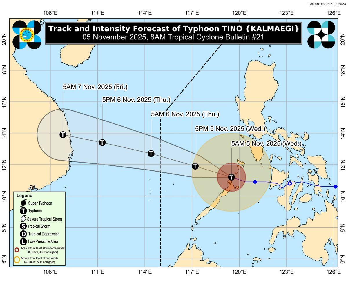 Signal No. 4 up over parts of Palawan as Tino speeds up