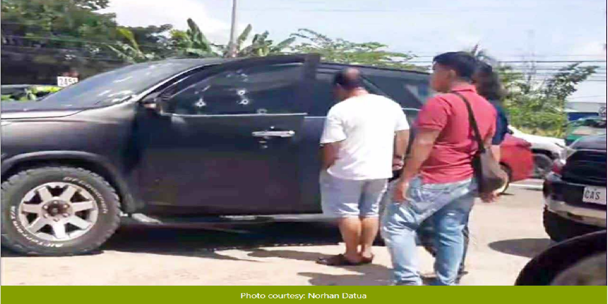 Ex-board member, niratrat sa loob ng SUV pero nakaligtas dahil bulletproof ang sasakyan 
