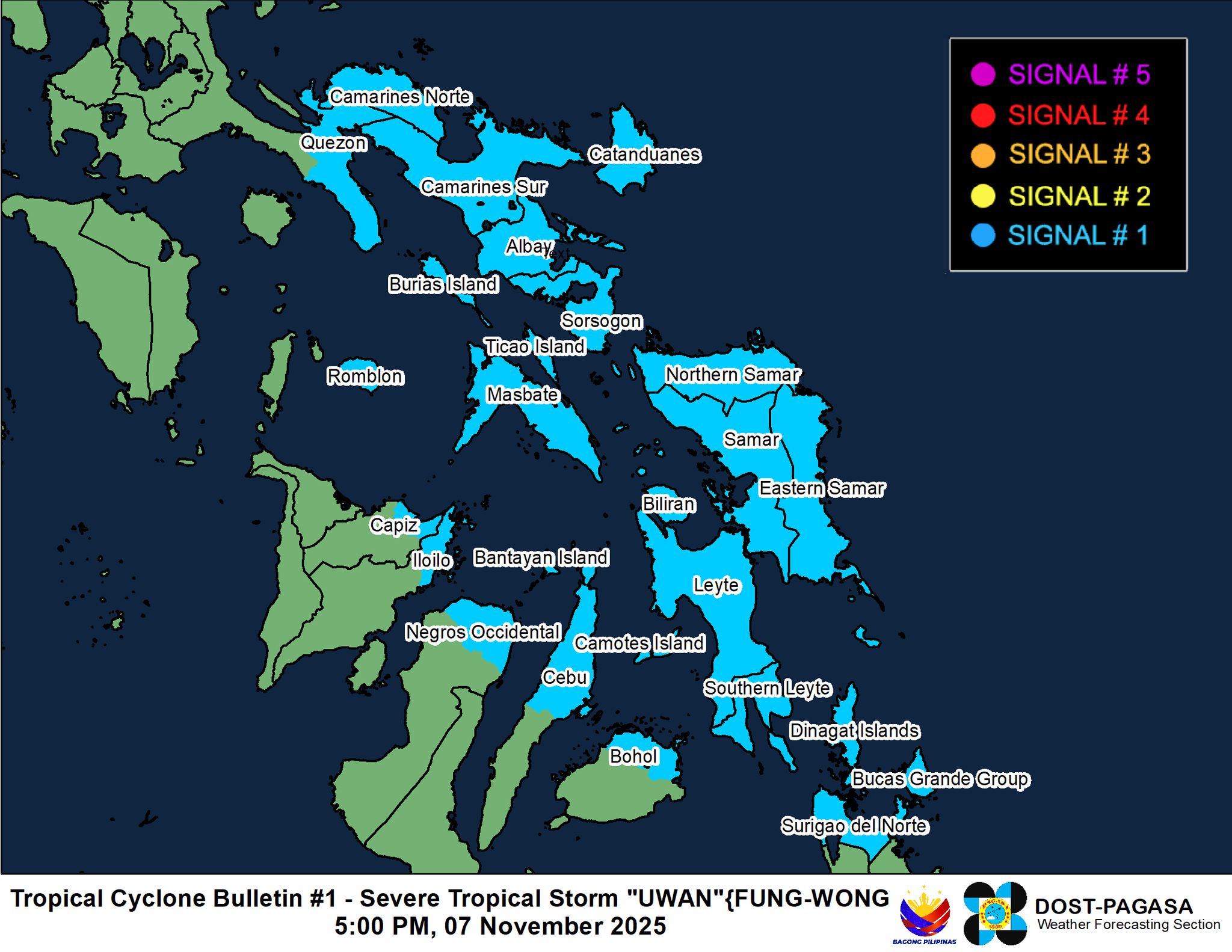 Signal No. 1, itinaas na sa 21 lugar habang papalapit ng bansa si ‘Uwan’