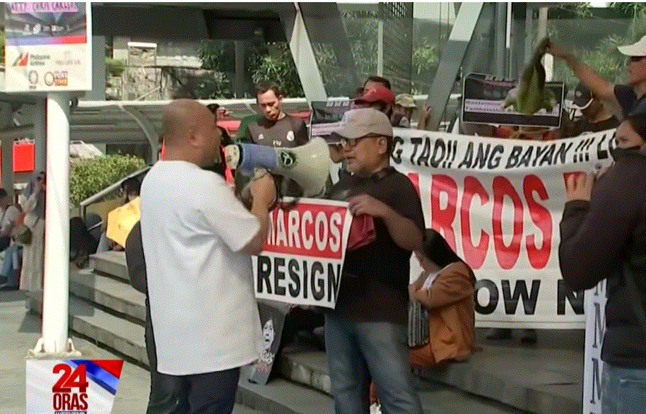 Marcos critics hold protest at EDSA Shrine, Liwasang Bonifacio