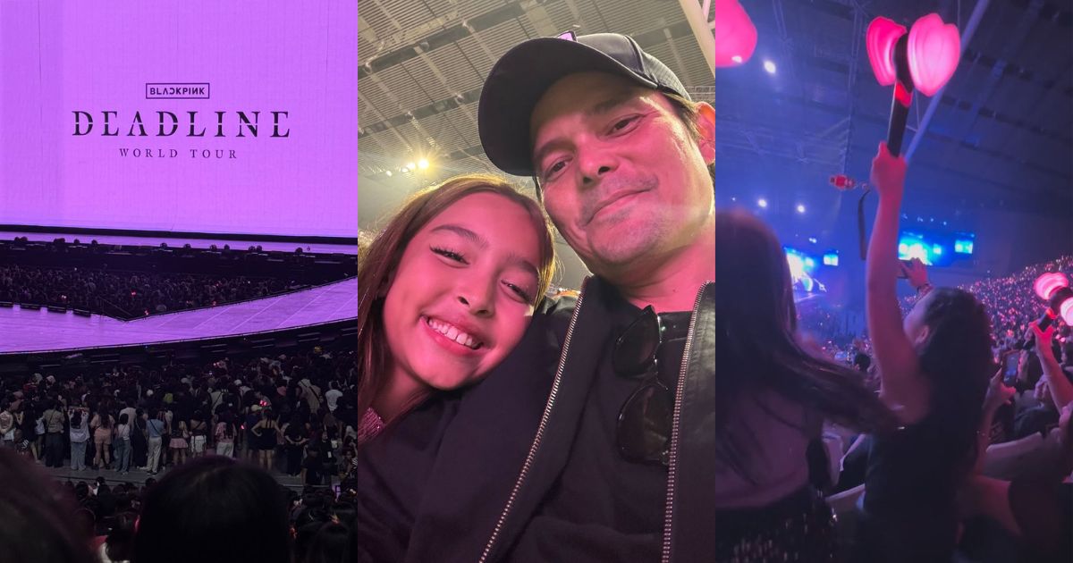 Dingdong Dantes, Marian Rivera's daughter Zia fangirls over Blackpink during PH concert