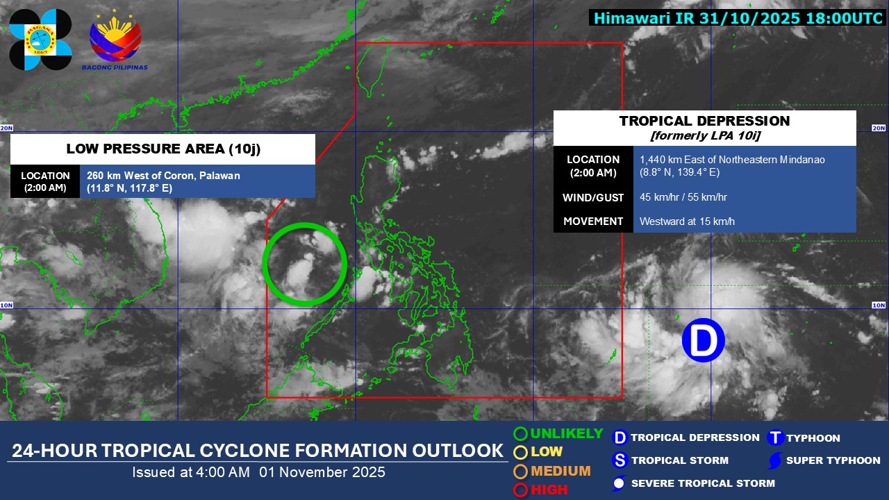 LPA outside PAR now a tropical cyclone