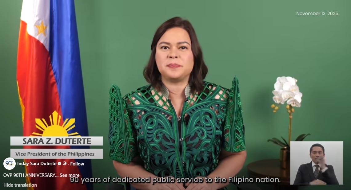 VP Sara hails OVP as ‘pillar of democracy’ as office marks 90th year