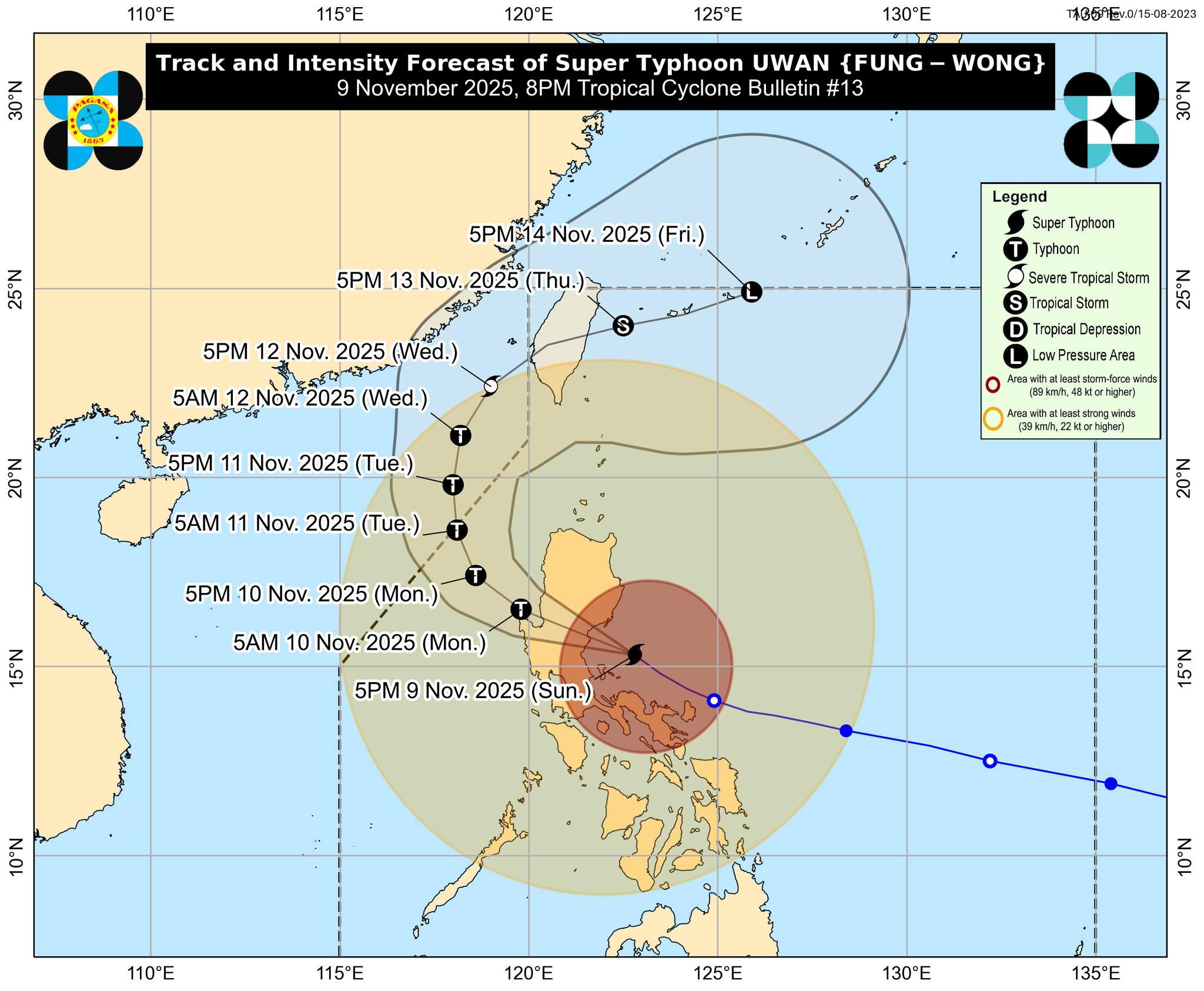 Signal No. 5 in 4 areas as Uwan nears landfall in Aurora
