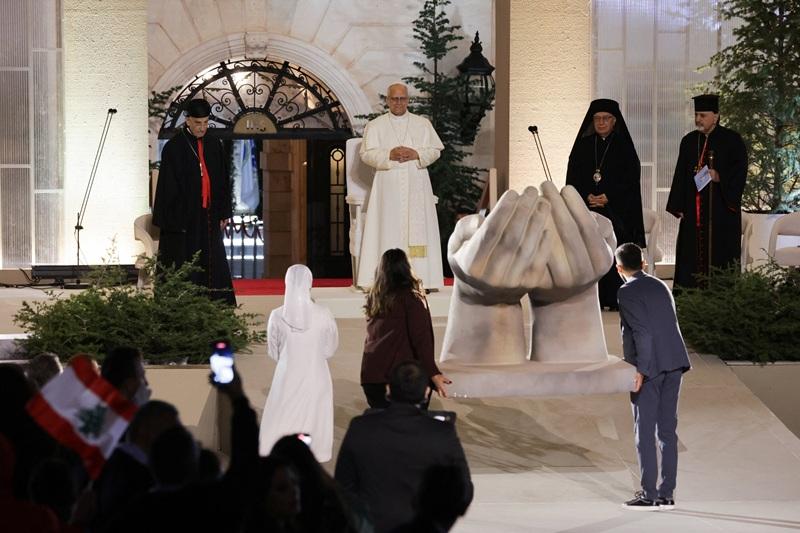 Pope gets rockstar welcome as he delivers message of hope to Lebanese youth