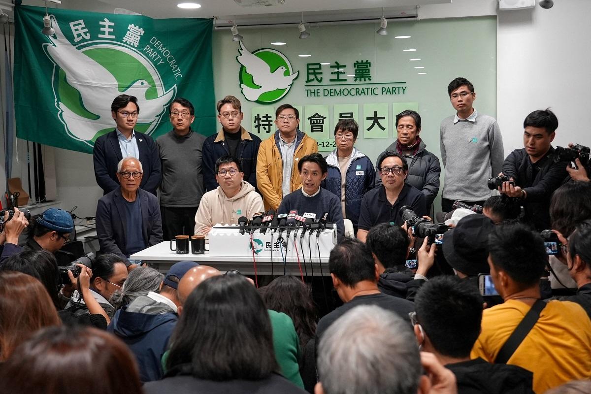 Hong Kong's last opposition party votes to disband under China pressure