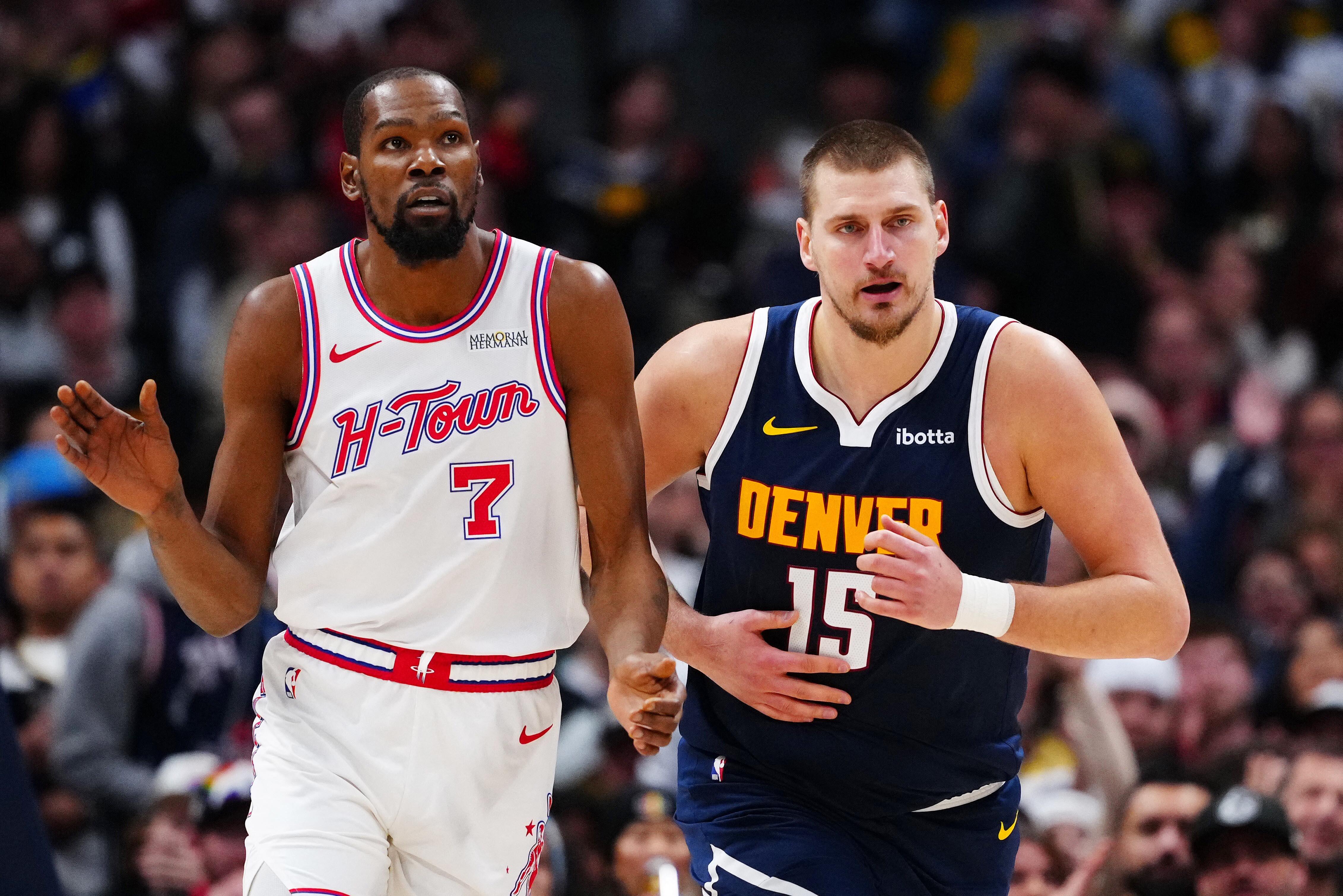 NBA: Nuggets' Nikola Jokic and Rockets' Kevin Durant