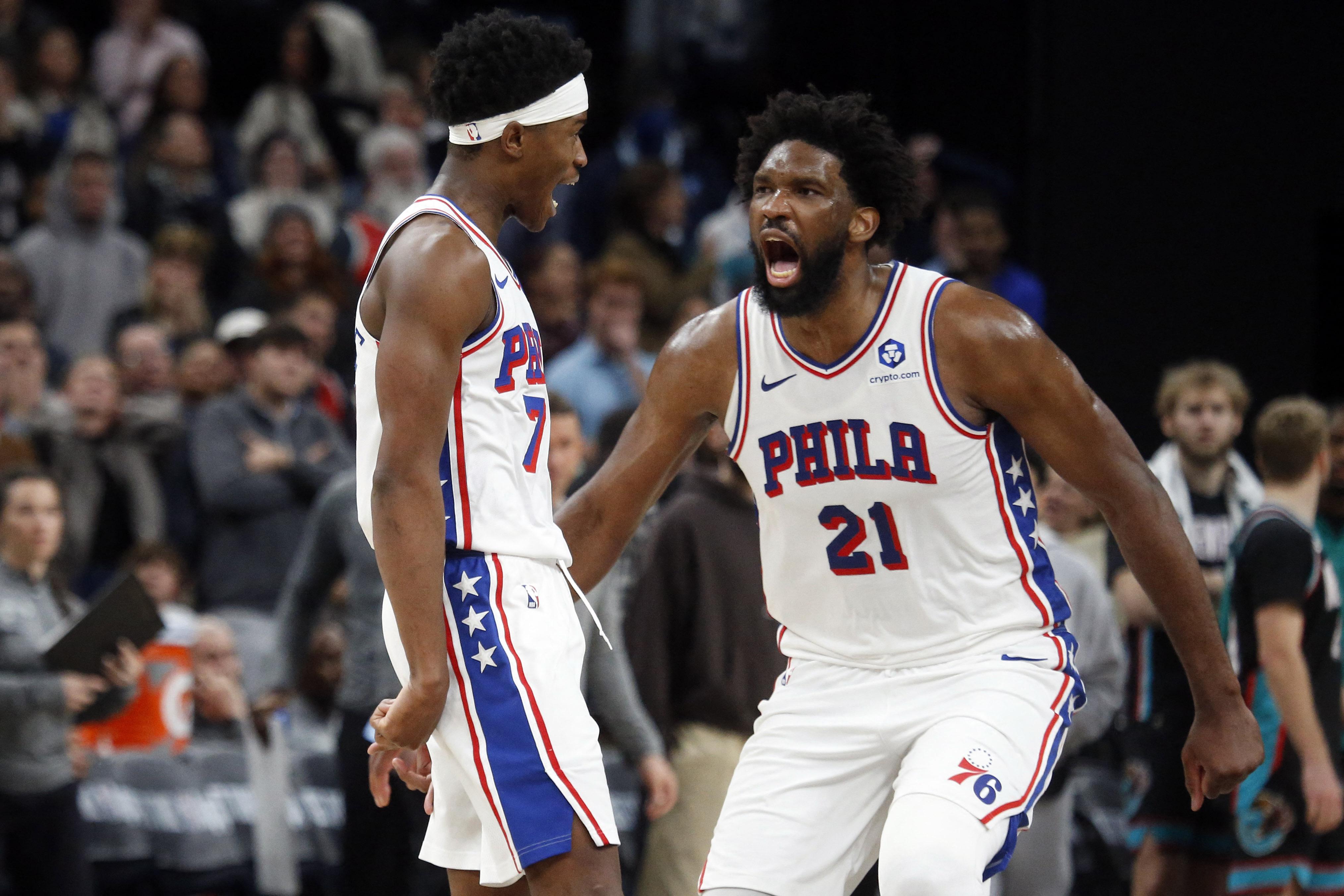 NBA: VJ Edgecombe and Joel Embiid of the 76ers