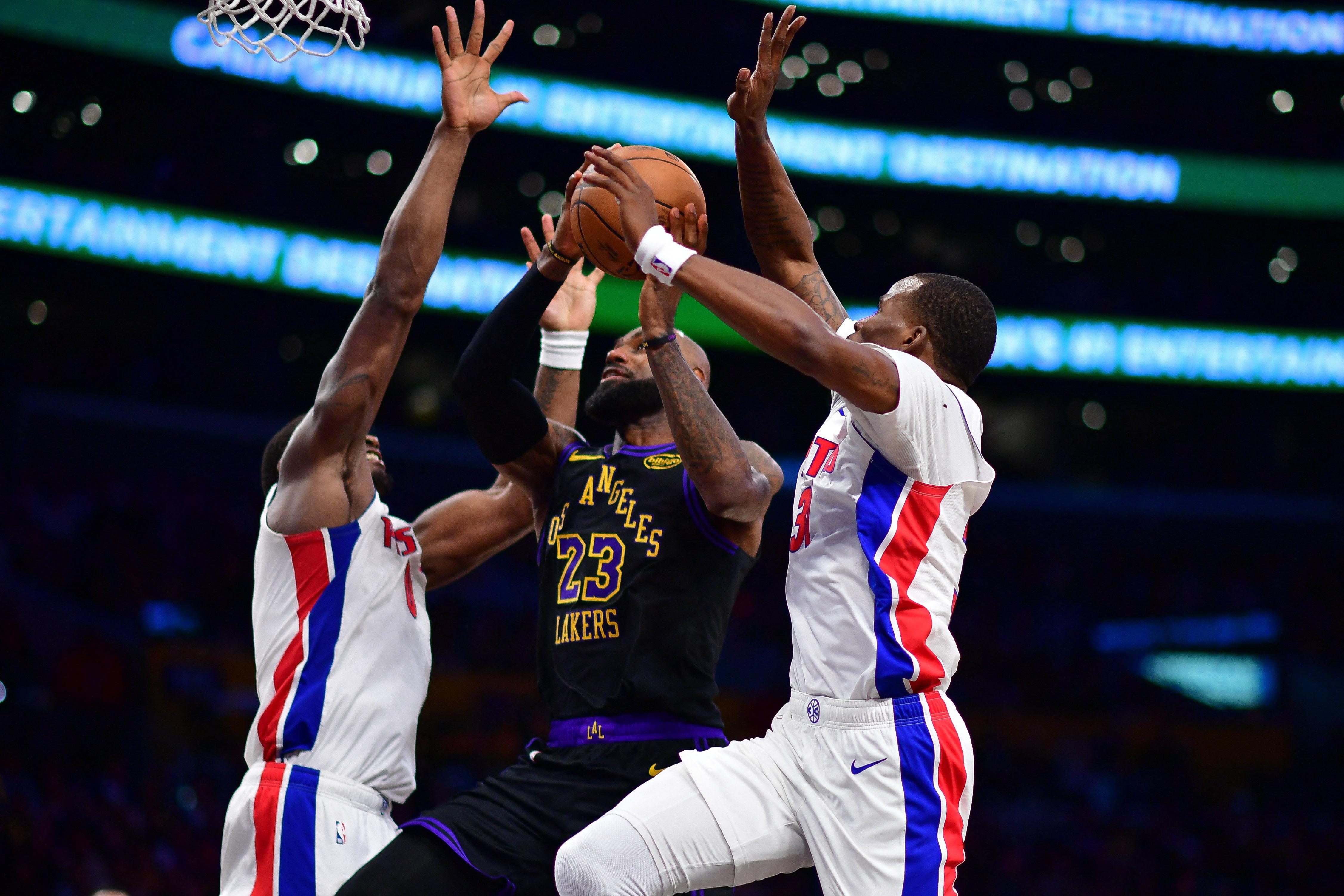 NBA: LeBron James of the Los Angeles Lakers