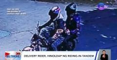 Delivery rider, hinoldap ng riding-in-tandem; P10K niyang kita at cellphone, tinangay