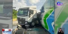 Bus driver patay, 19 sugatan sa banggaan ng bus at trailer truck sa STAR Tollway
