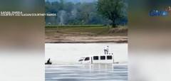 Truck stuck in flood in Ilagan, Isabela after Pinacanauan River overflowed
