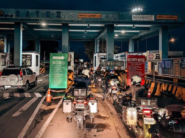 Motorcycles line up to board a RORO. Photo courtesy of Jan Sy