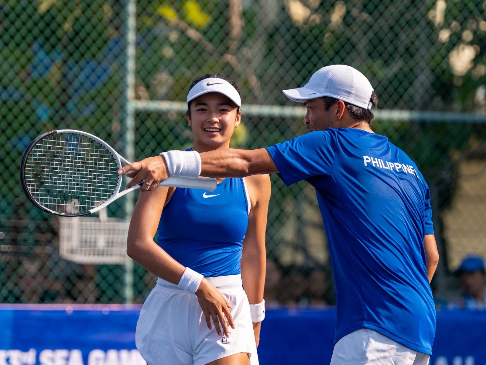 The Philippines' Francis Casey Alcantara and Alex Eala.