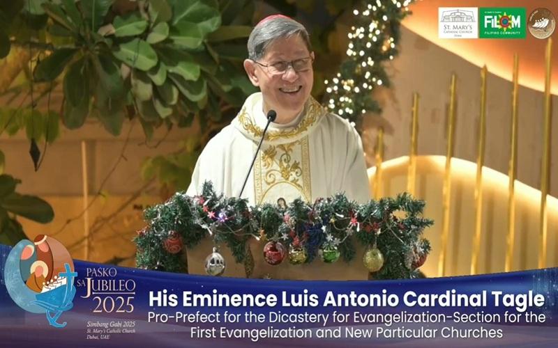 Cardinal Tagle visits the UAE for Simbang Gabi