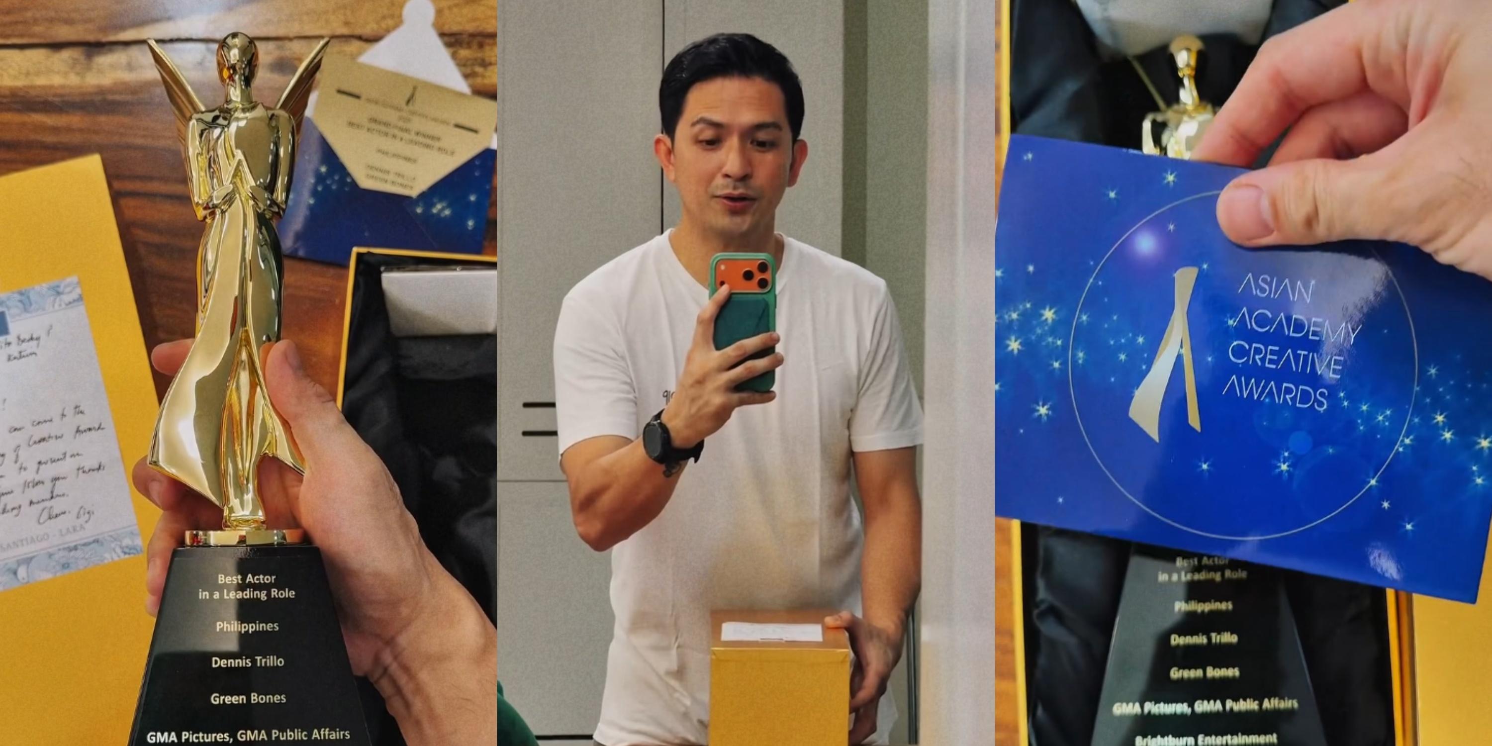 Dennis Trillo receives Best Actor trophy from Asian Academy Creative Awards 2025