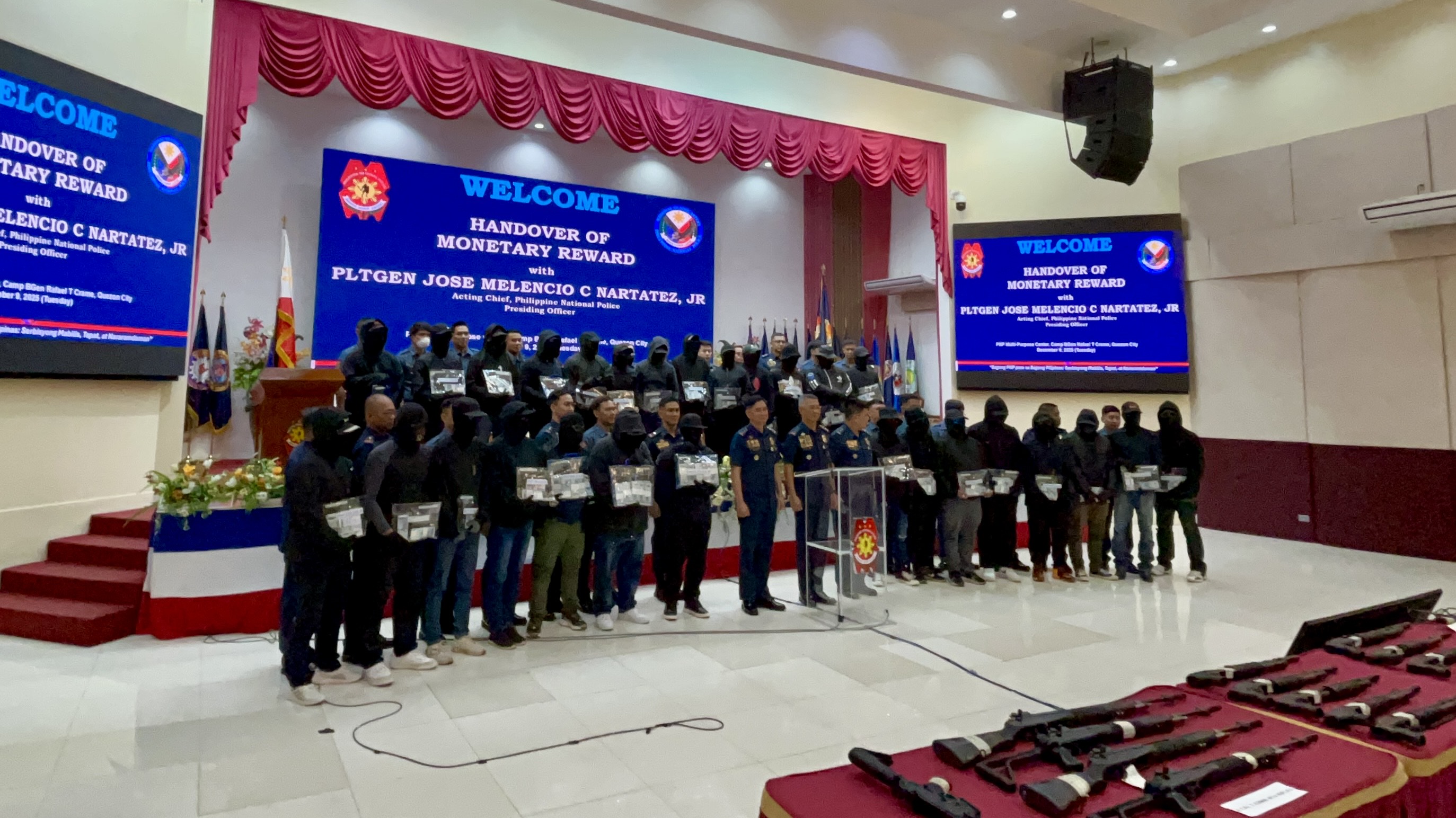 A total of over P10.6 million rewards were handed over to 30 tipsters who provided information that led to the arrest of suspects in different heinous