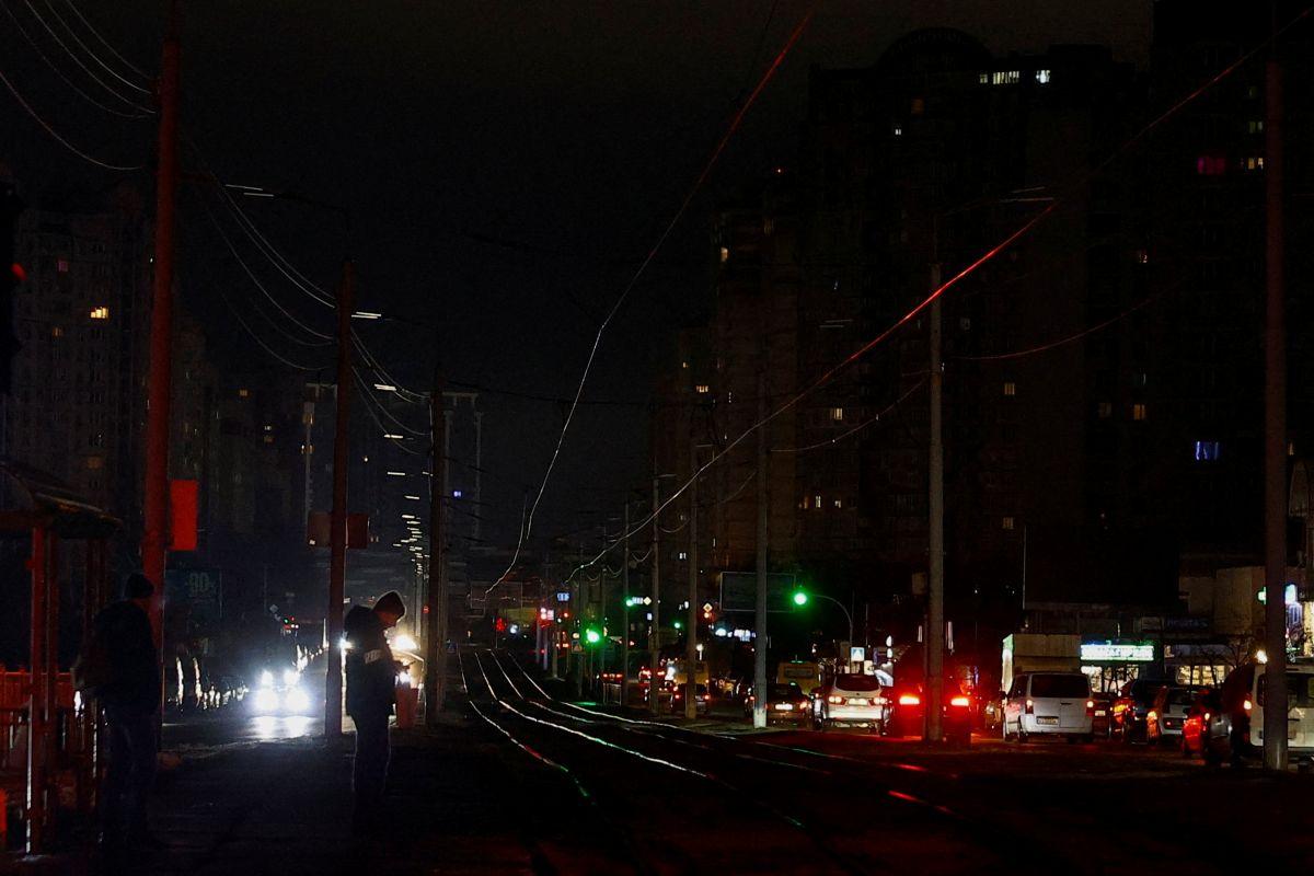 Power blackout in Kyiv, Ukraine after Russian missile and drone strikes