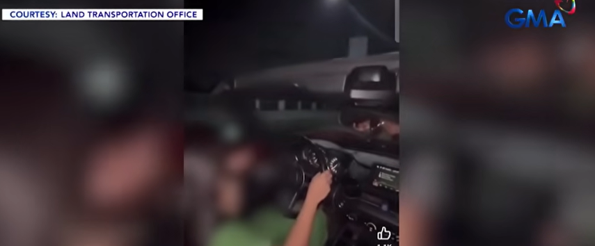 Lady driver na tila umiinom habang nagmamaneho, pinagpapaliwanag ng LTO