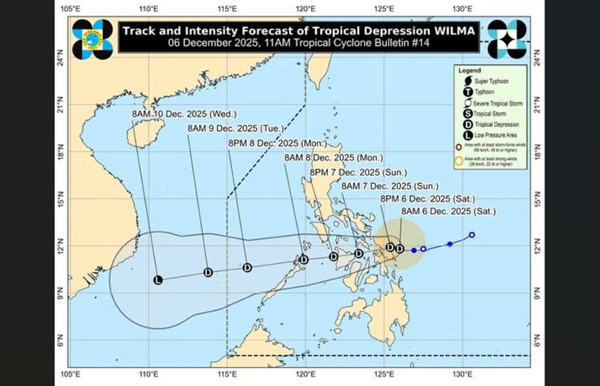 19 areas under Signal No. 1 as Wilma approaches Samar Island