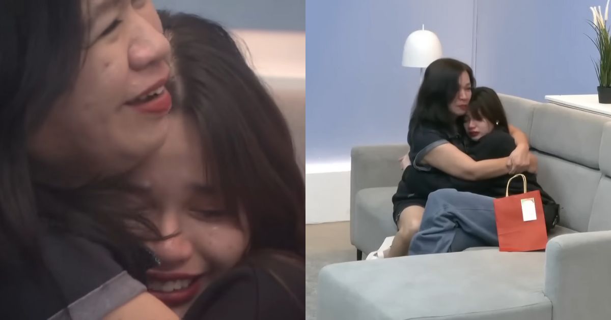 Ashley Sarmiento cries as she reunites with mom