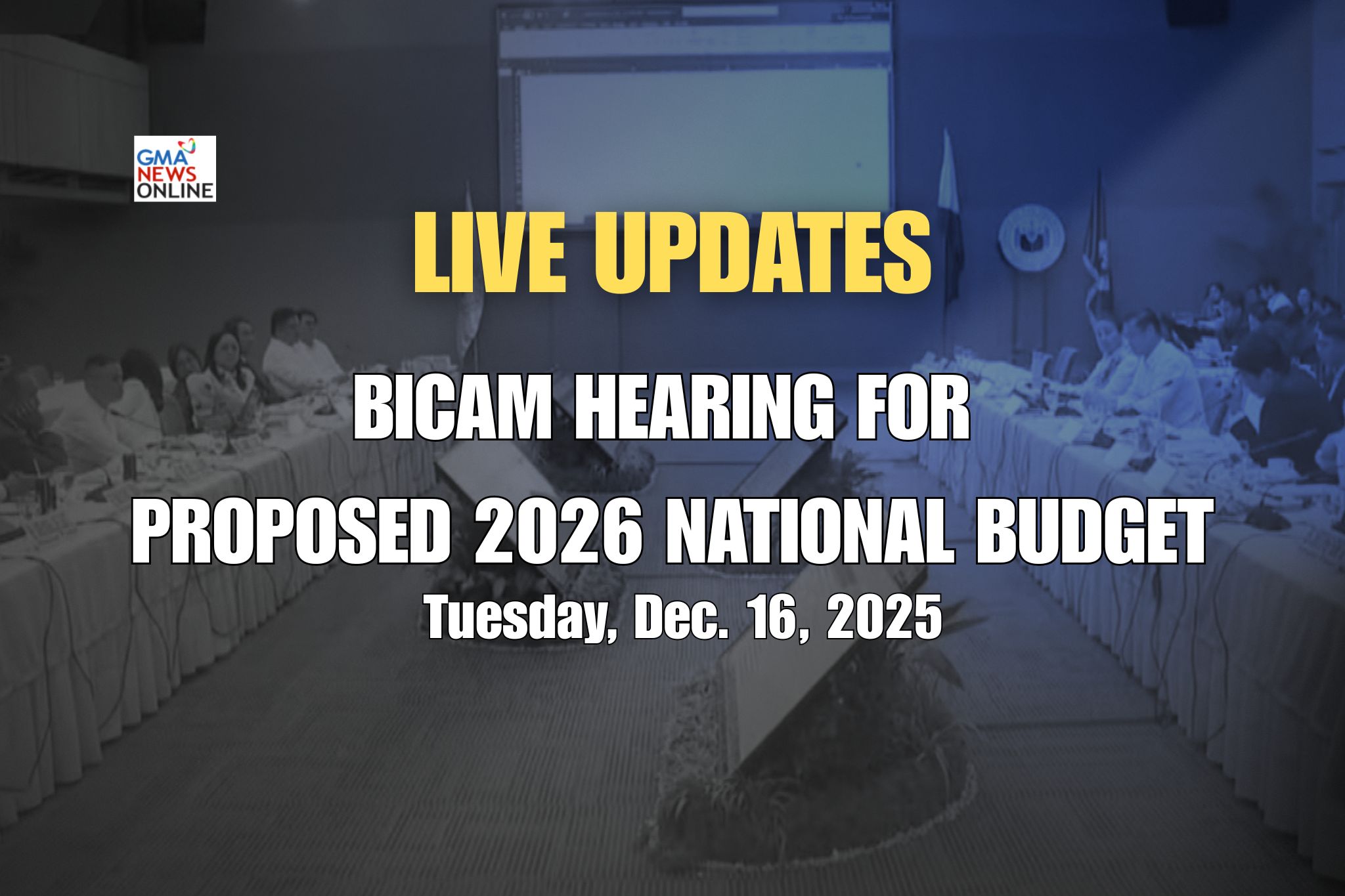 Live updates: Bicam hearing for proposed 2026 national budget (Dec. 16, 2025)