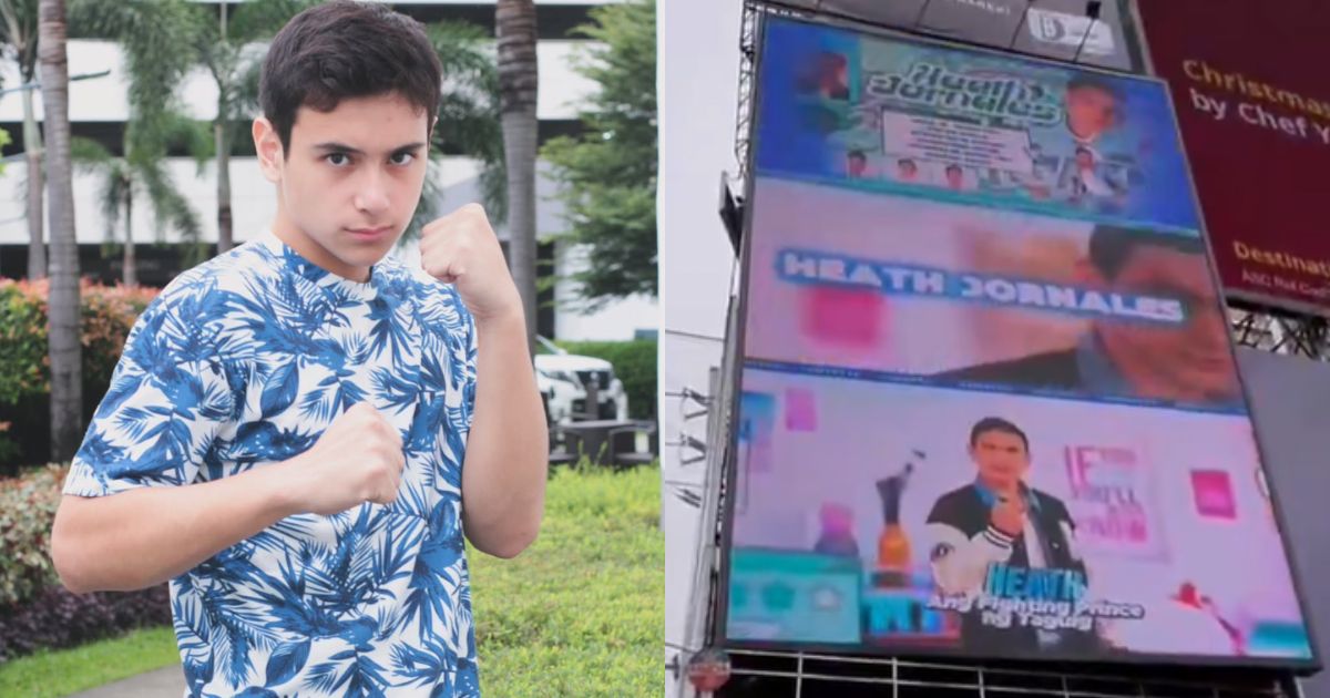 Heath Jornales gets featured in solo LED billboard along EDSA Guadalupe