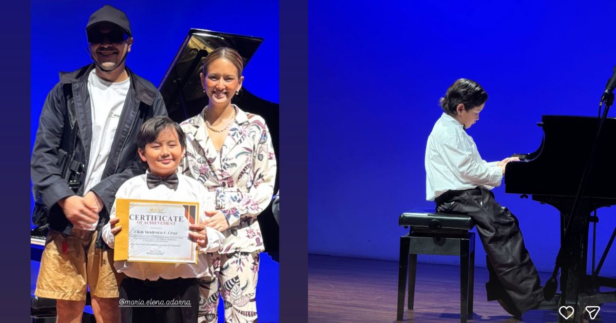 Ellen Adarna and John Lloyd Cruz come together for son Elias' piano recital