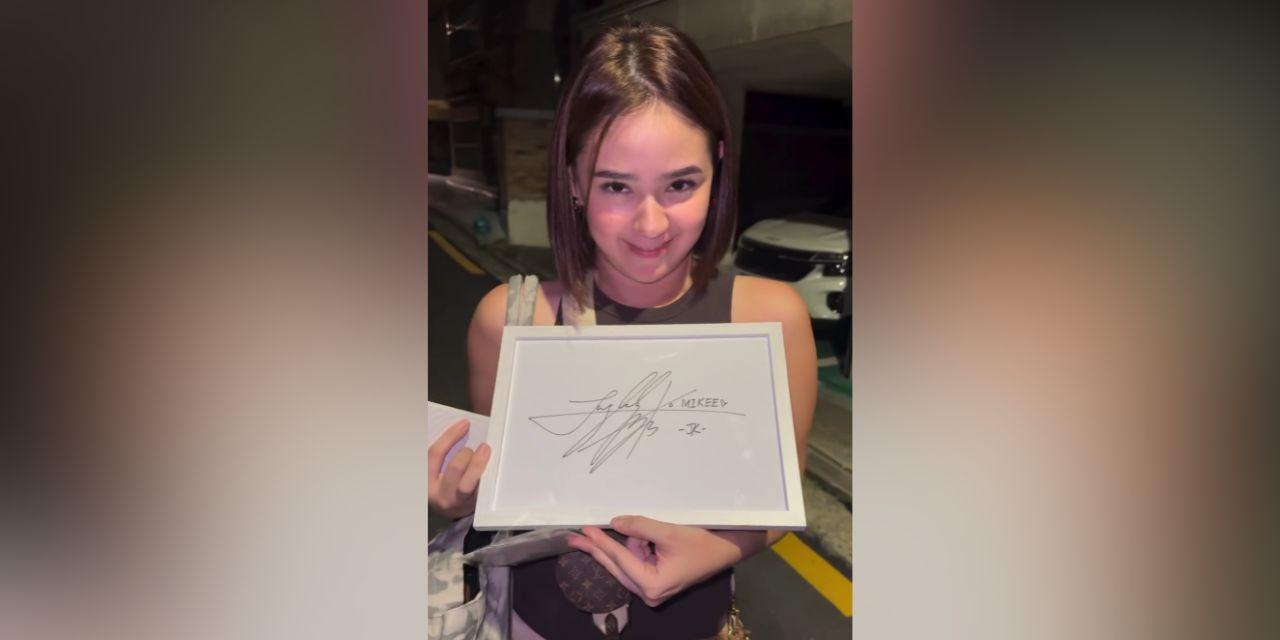 Mikee Quintos gets autograph from BTS member Jungkook