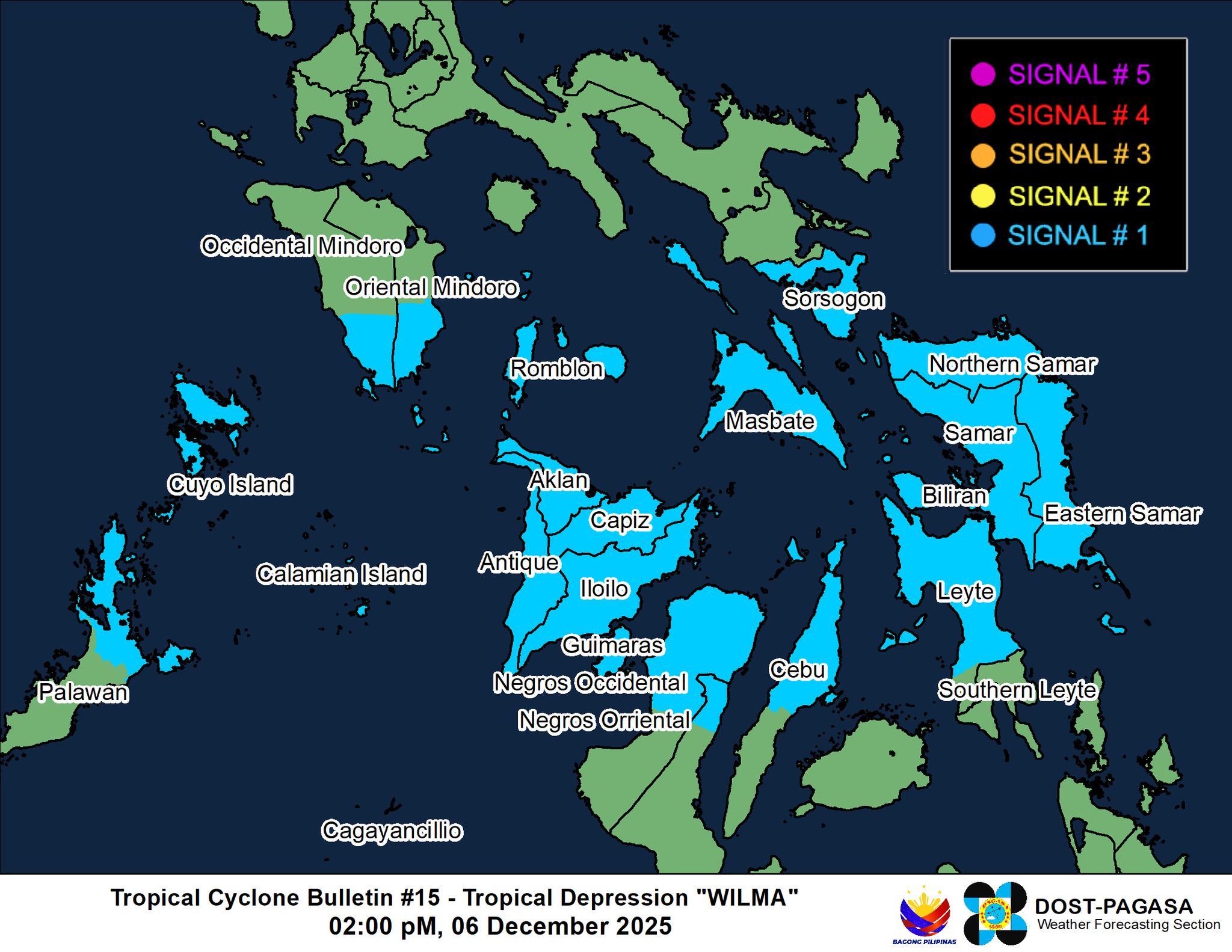 Wilma almost stationary over waters of Sulat, Eastern Samar 