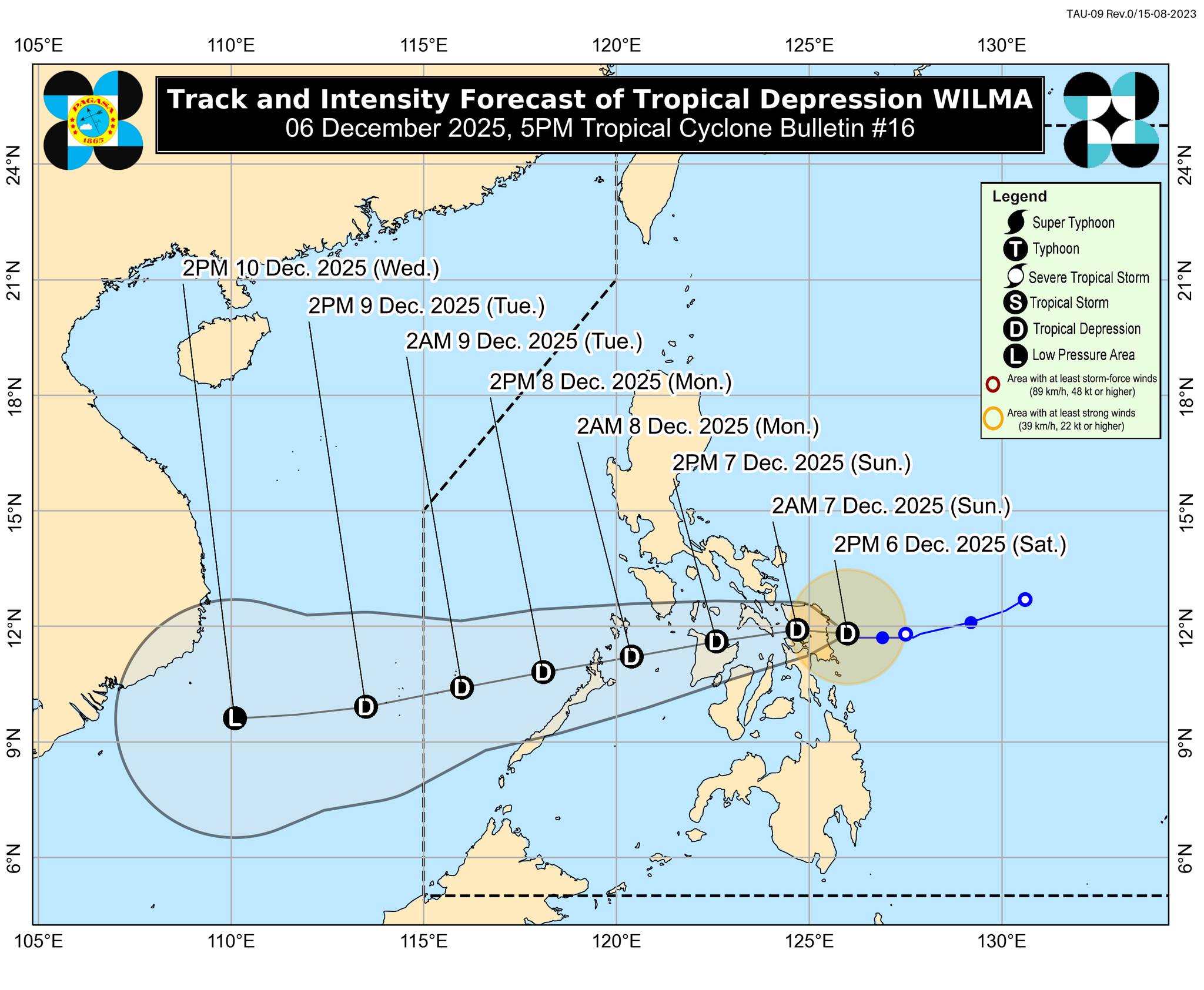 Wilma keeps strength, 19 areas under Signal No. 1